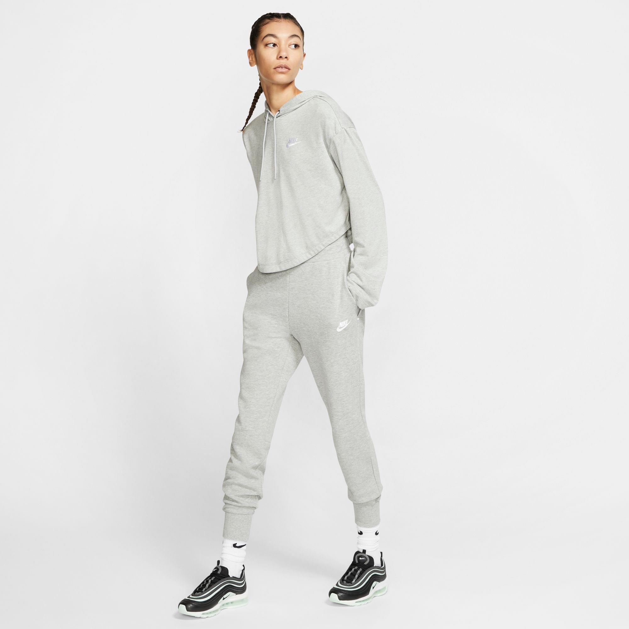 nike women's sportswear jersey hoodie
