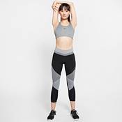 Nike Women's Dri-Fit Swoosh Medium Support 1-Piece Pad High-Neck Camo  Sports Bra - Camouflage (Medium)
