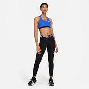 Nike Dri-FIT Swoosh Womens Medium-Support Non-Padded Metallic