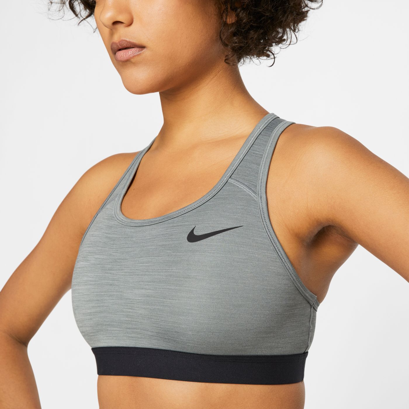 Women s Nike Swoosh Medium Support Sports Bra Size XS Grey