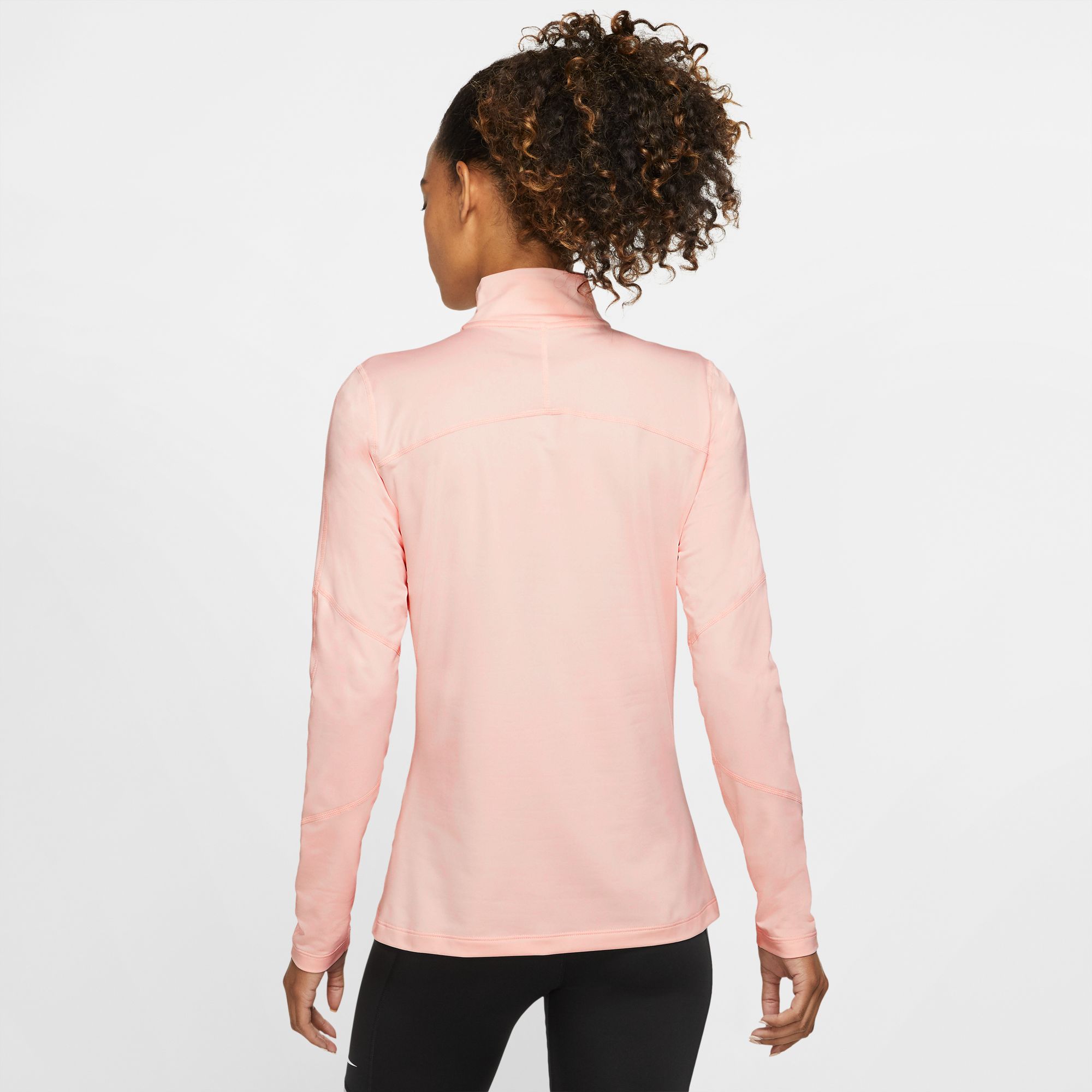 nike women's pro warm half zip long sleeve shirt