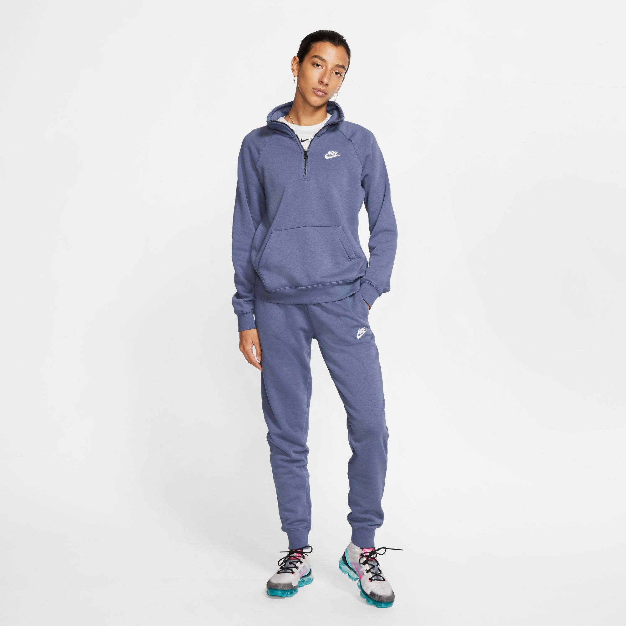 nike quarter zip blue