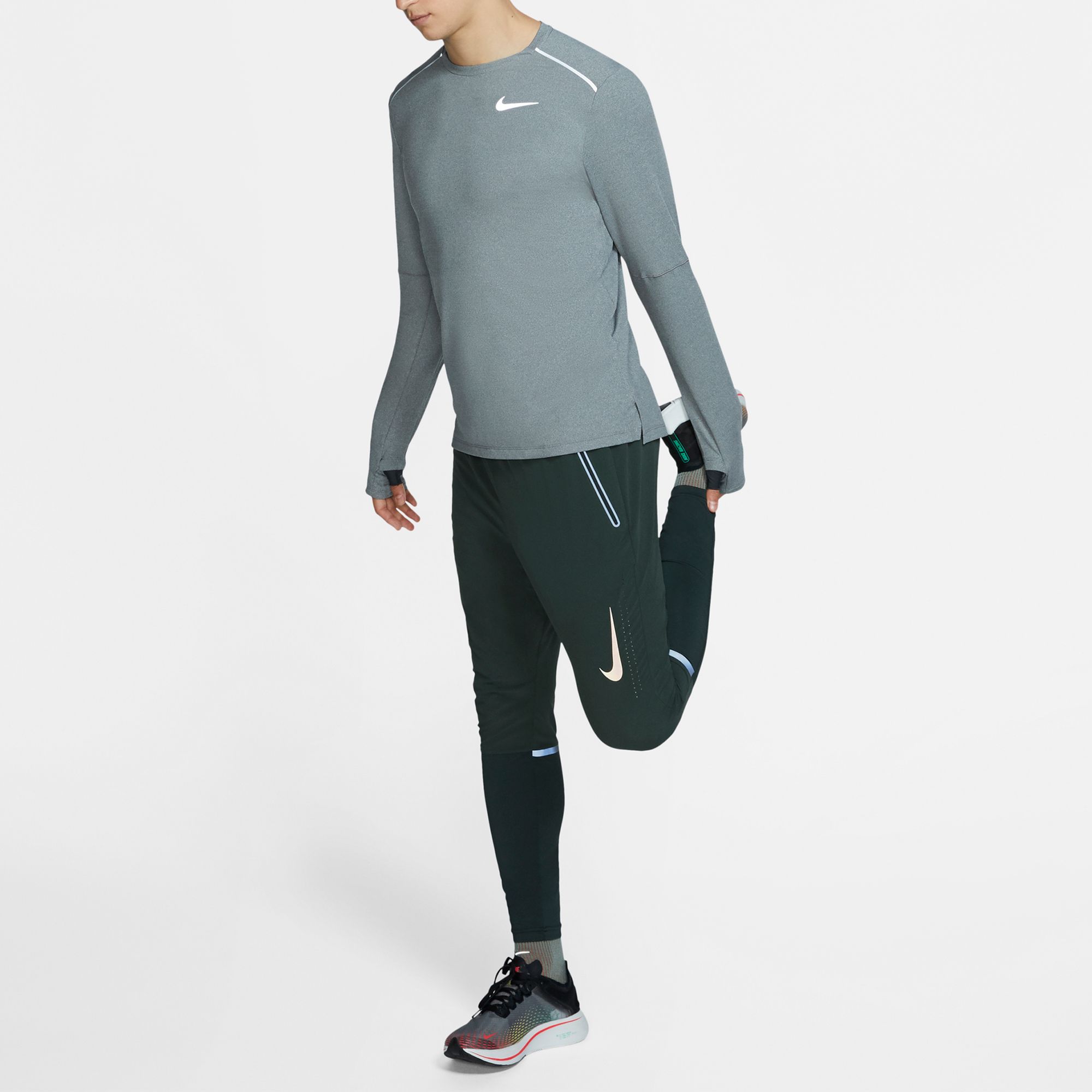 nike men's dry element long sleeve running shirt