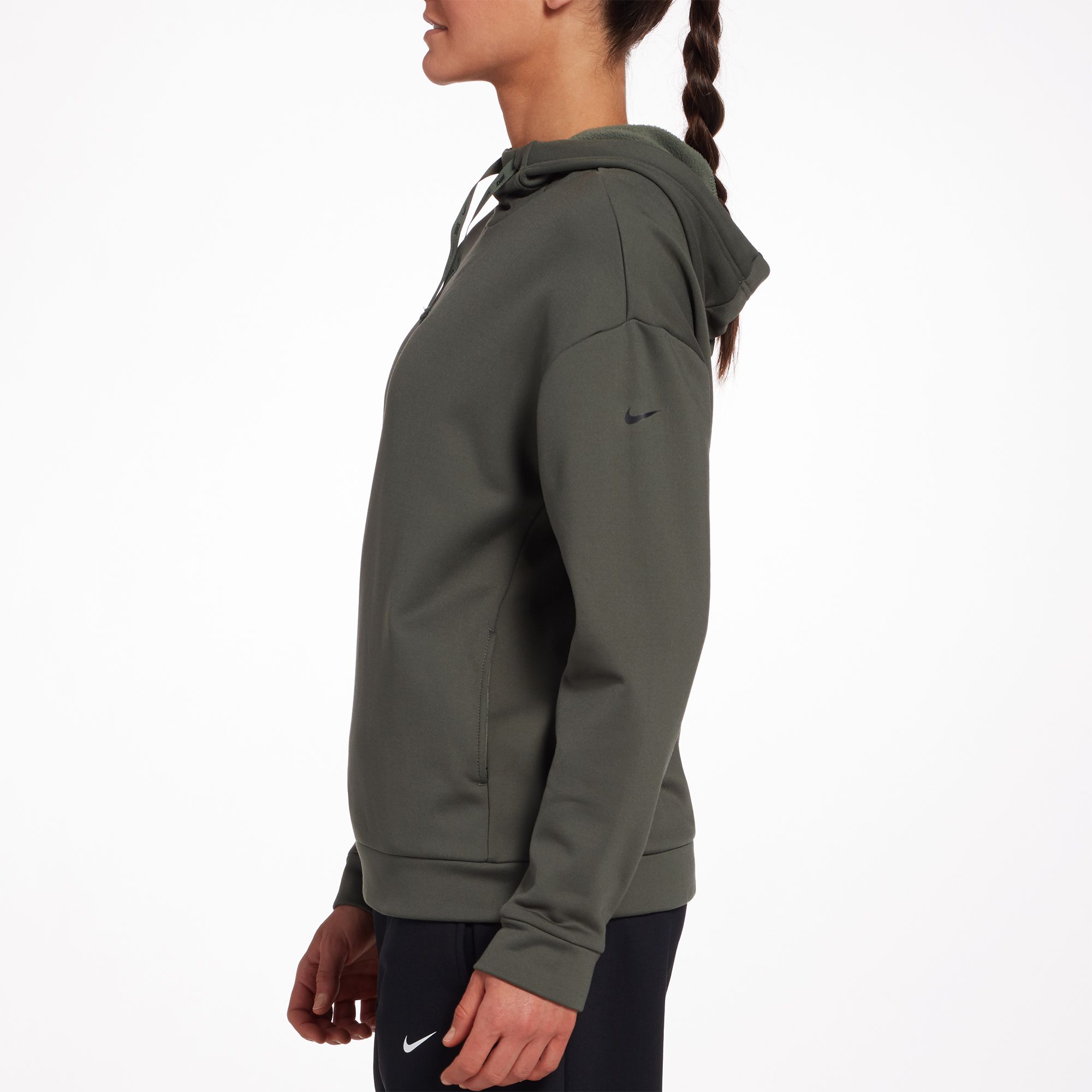 nike women's therma fleece training hoodie