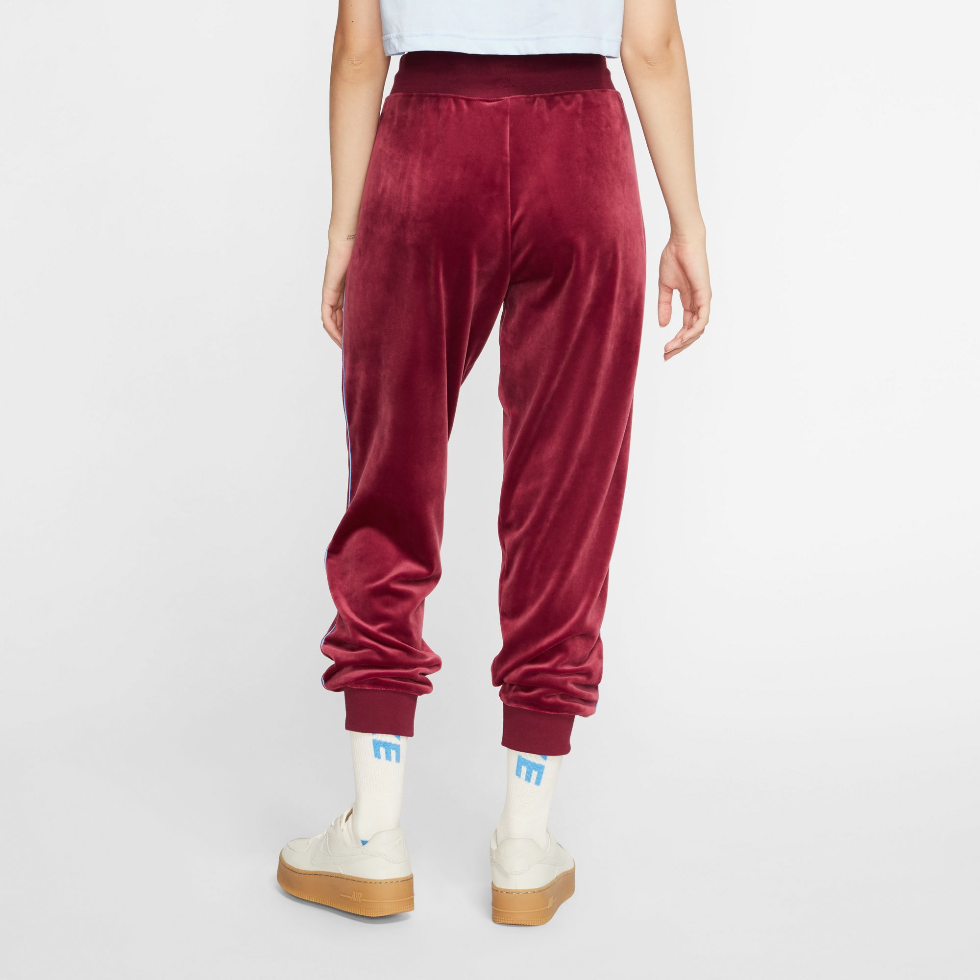 nike blue velour pants