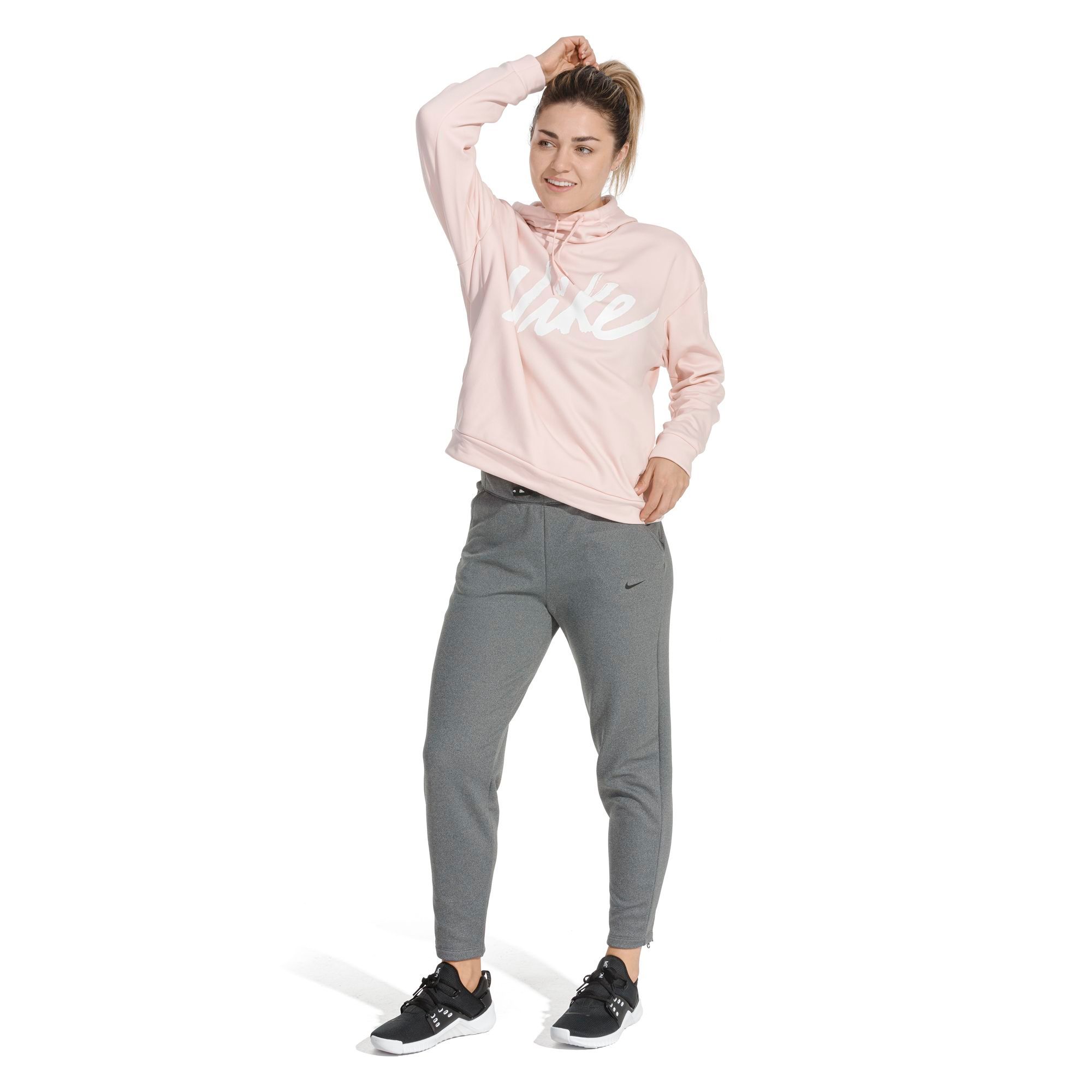 nike women's therma tapered fleece pant