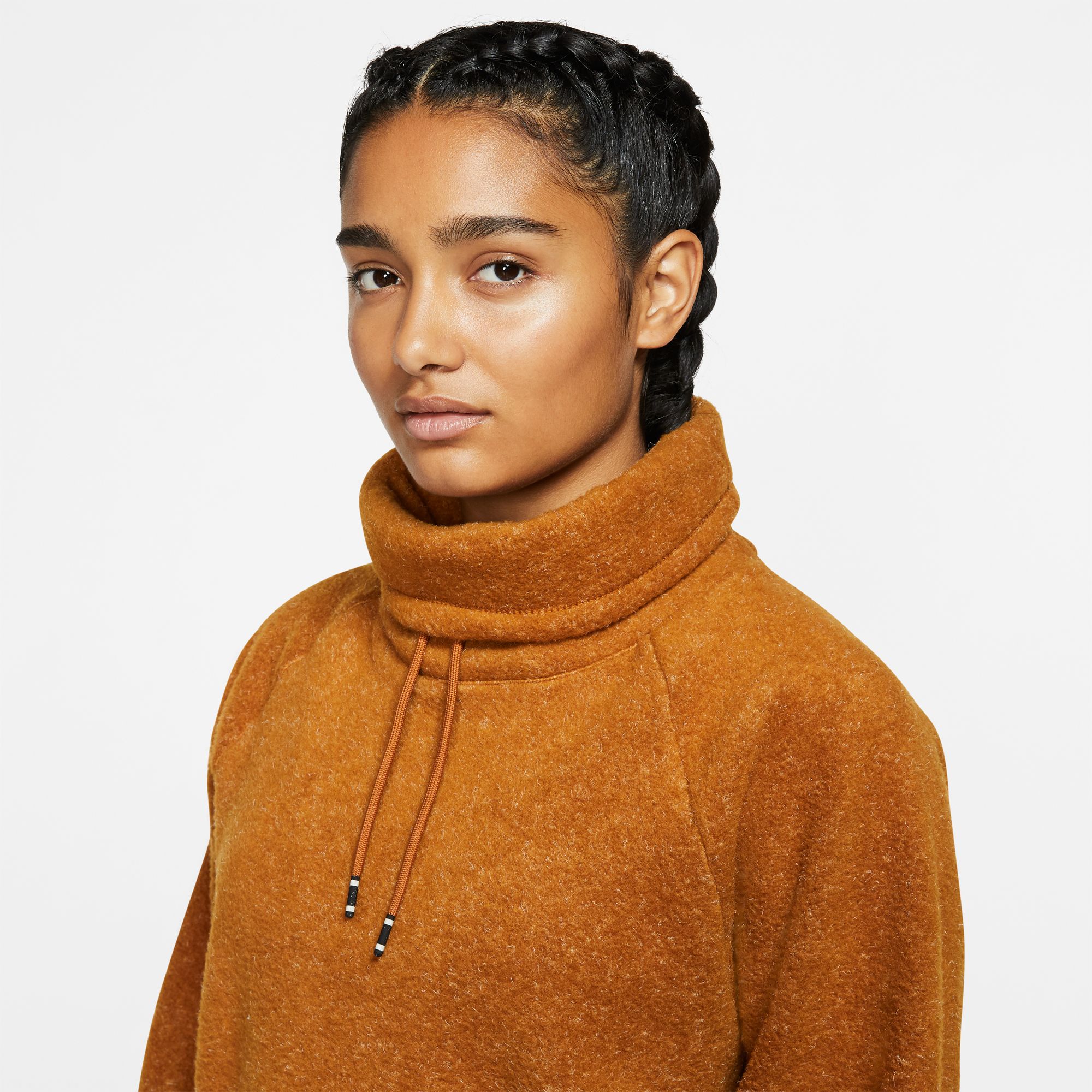 nike fleece cowl neck