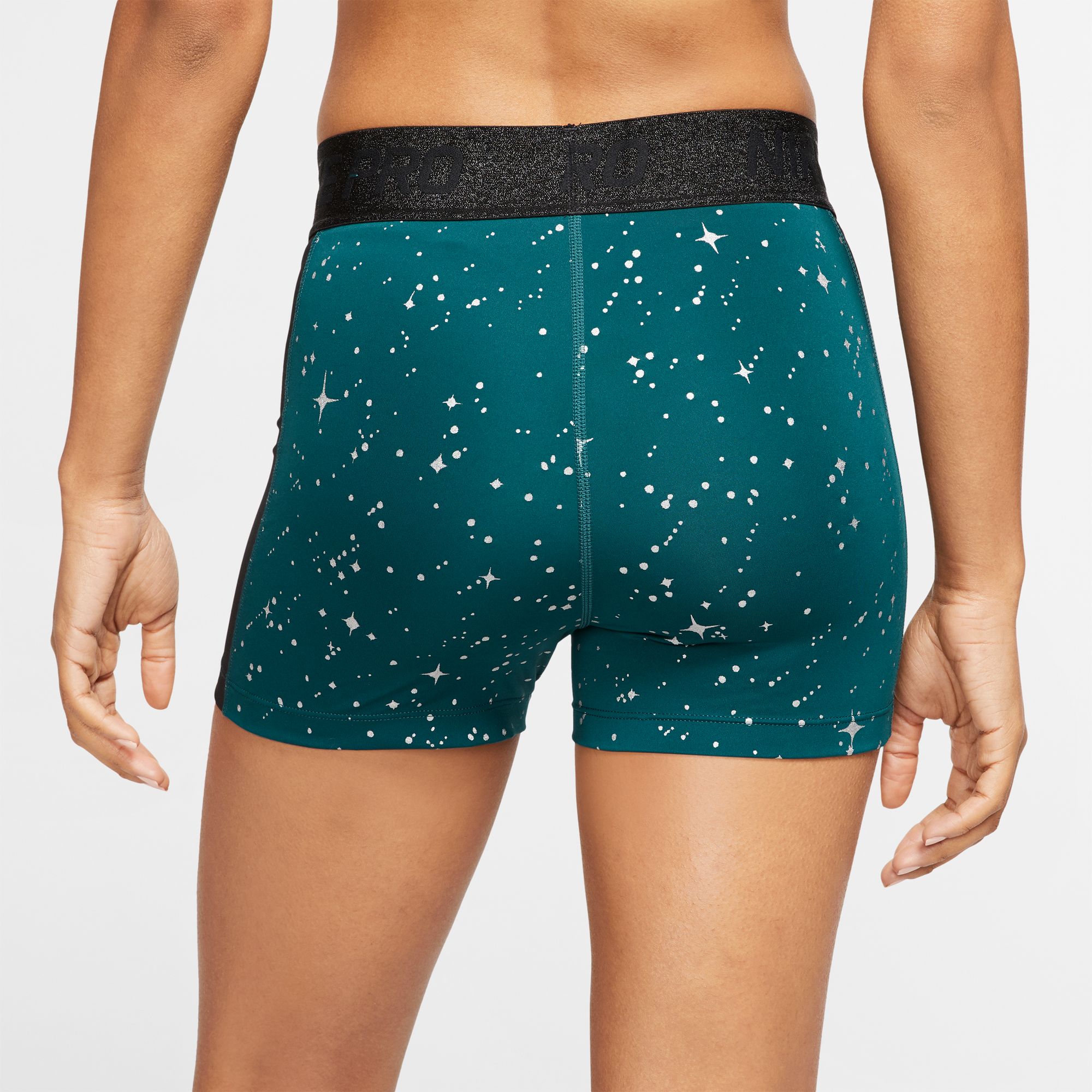 teal nike pro shorts
