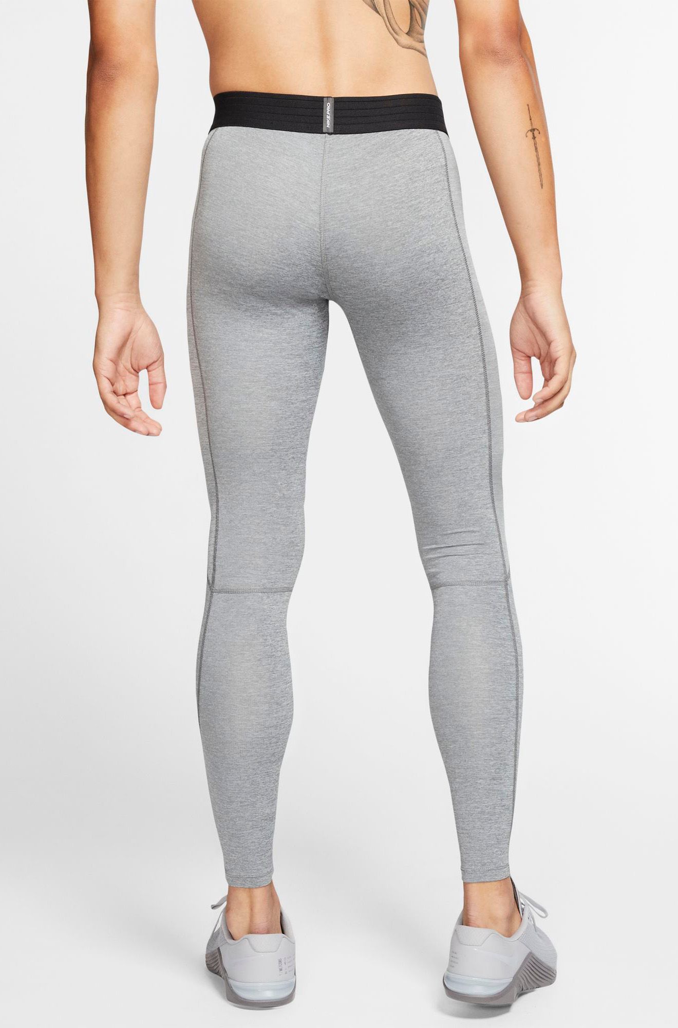 nike pro men's tights white