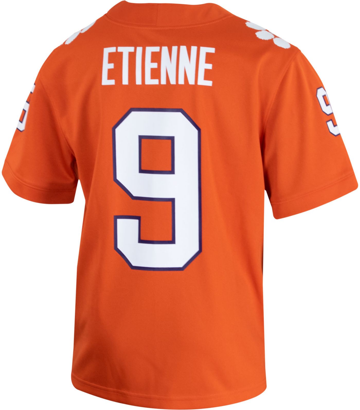 Nike Men s Clemson Tigers Travis Etienne 9 Orange Dri FIT Game Football Jersey