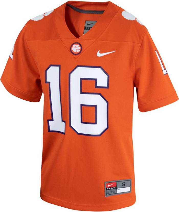 Nike Men's Clemson Tigers Trevor Lawrence #16 Orange Dri-FIT Game Football  Jersey
