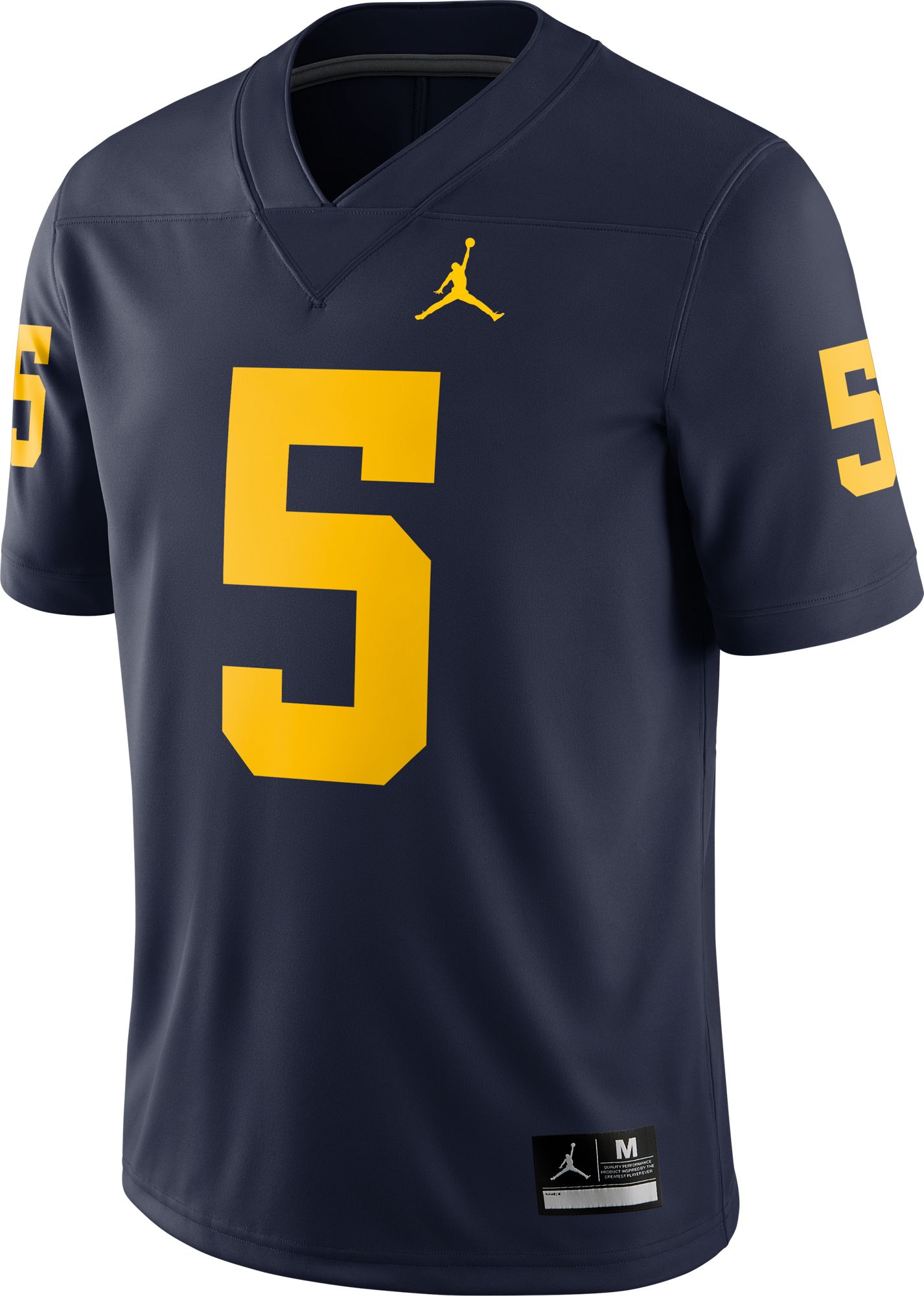 Jordan Men's Jabrill Peppers Michigan Wolverines #5 Blue Dri-FIT Game Football Jersey product image