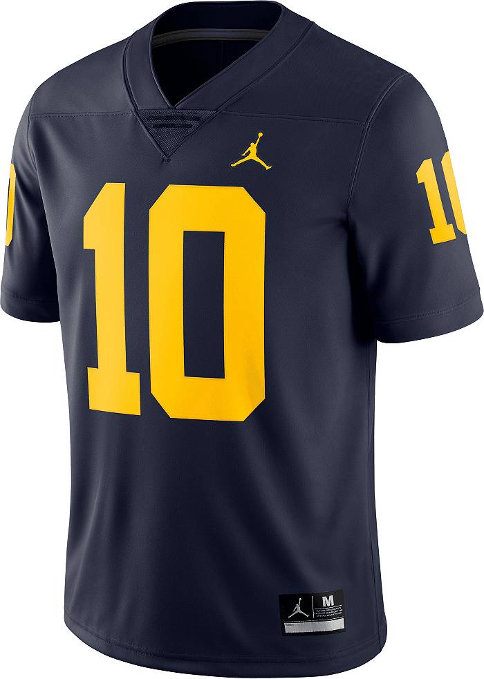 Jordan Men's Michigan Wolverines Tom Brady #10 Blue Dri-FIT Limited  Football Jersey