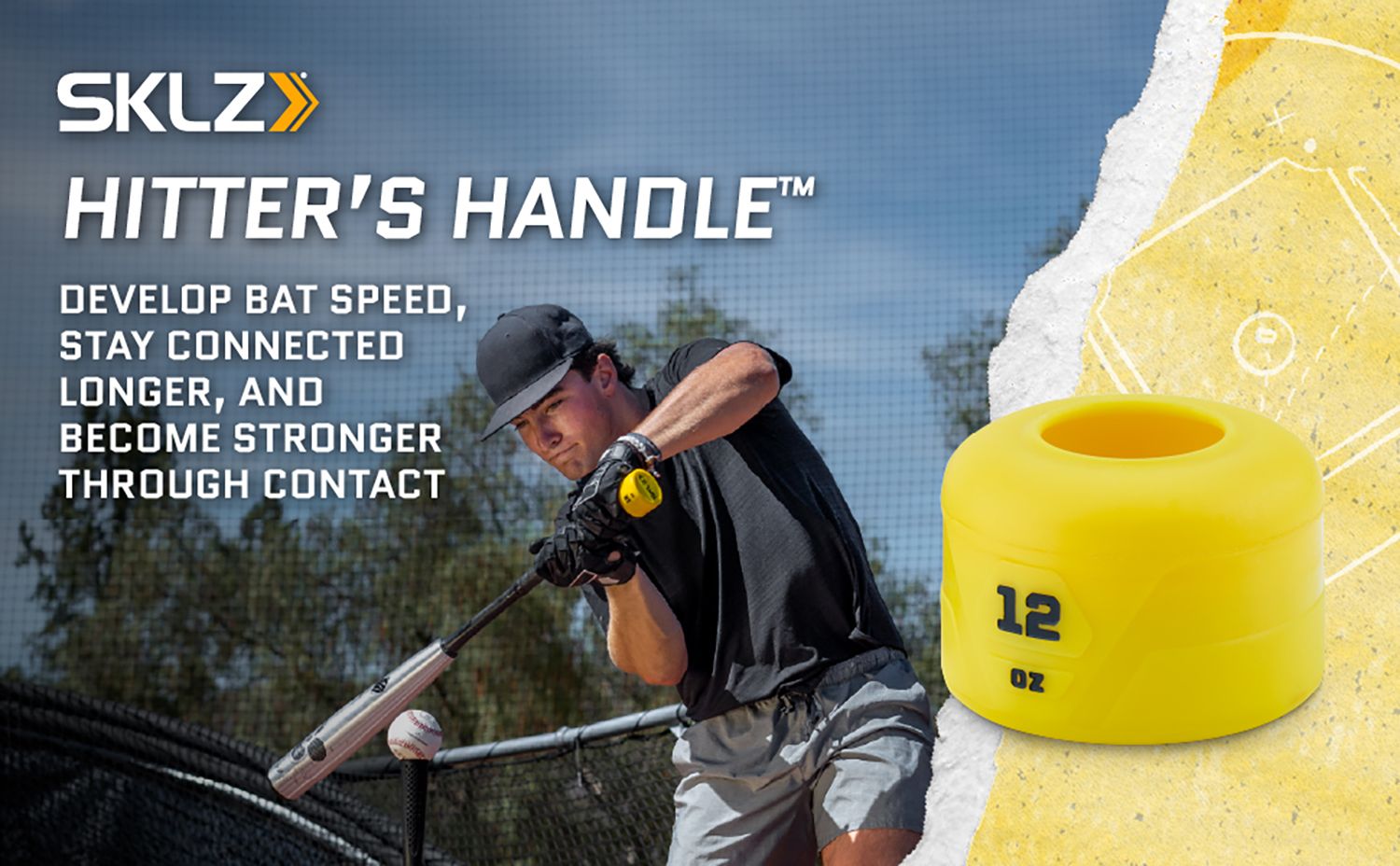 SKLZ Weighted Swing Knob Baseball/Softball Bat Trainer – 12 oz. product image