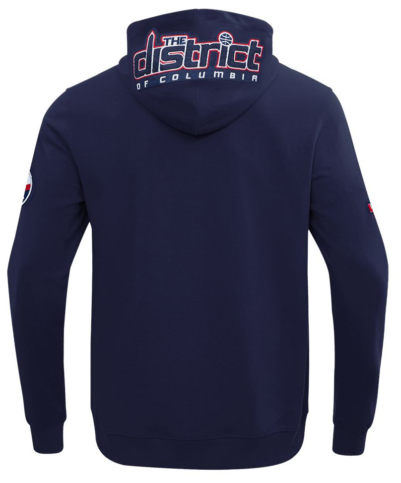 Pro Standard Men's Washington Wizards Navy Classic Chenille Full Zip Hoodie product image