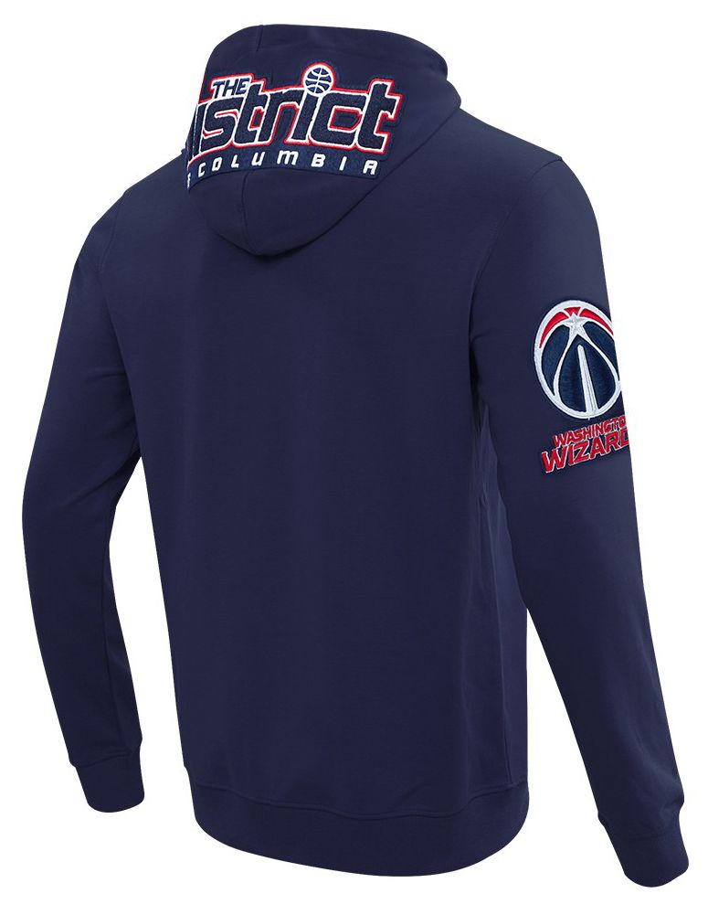 Pro Standard Men's Washington Wizards Navy Classic Chenille Full Zip Hoodie product image