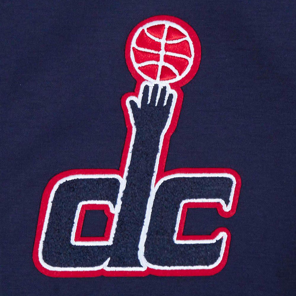 Pro Standard Men's Washington Wizards Navy Classic Chenille Full Zip Hoodie product image