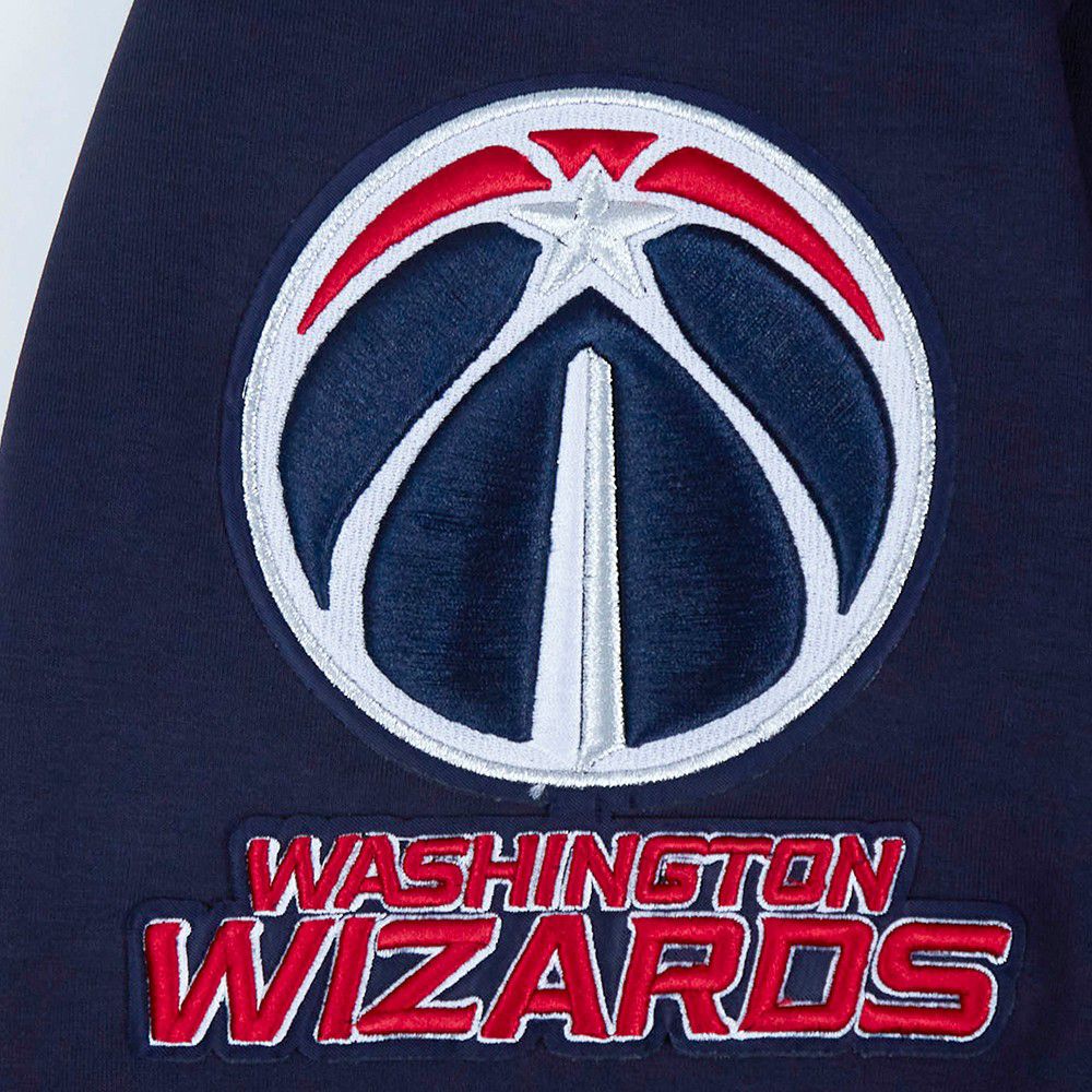 Pro Standard Men's Washington Wizards Navy Classic Chenille Full Zip Hoodie product image