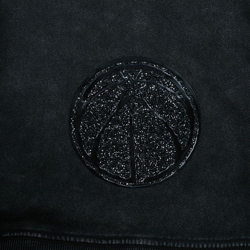 Pro Standard Women's Washington Wizards Black Crystalline Cropped Pullover Hoodie product image