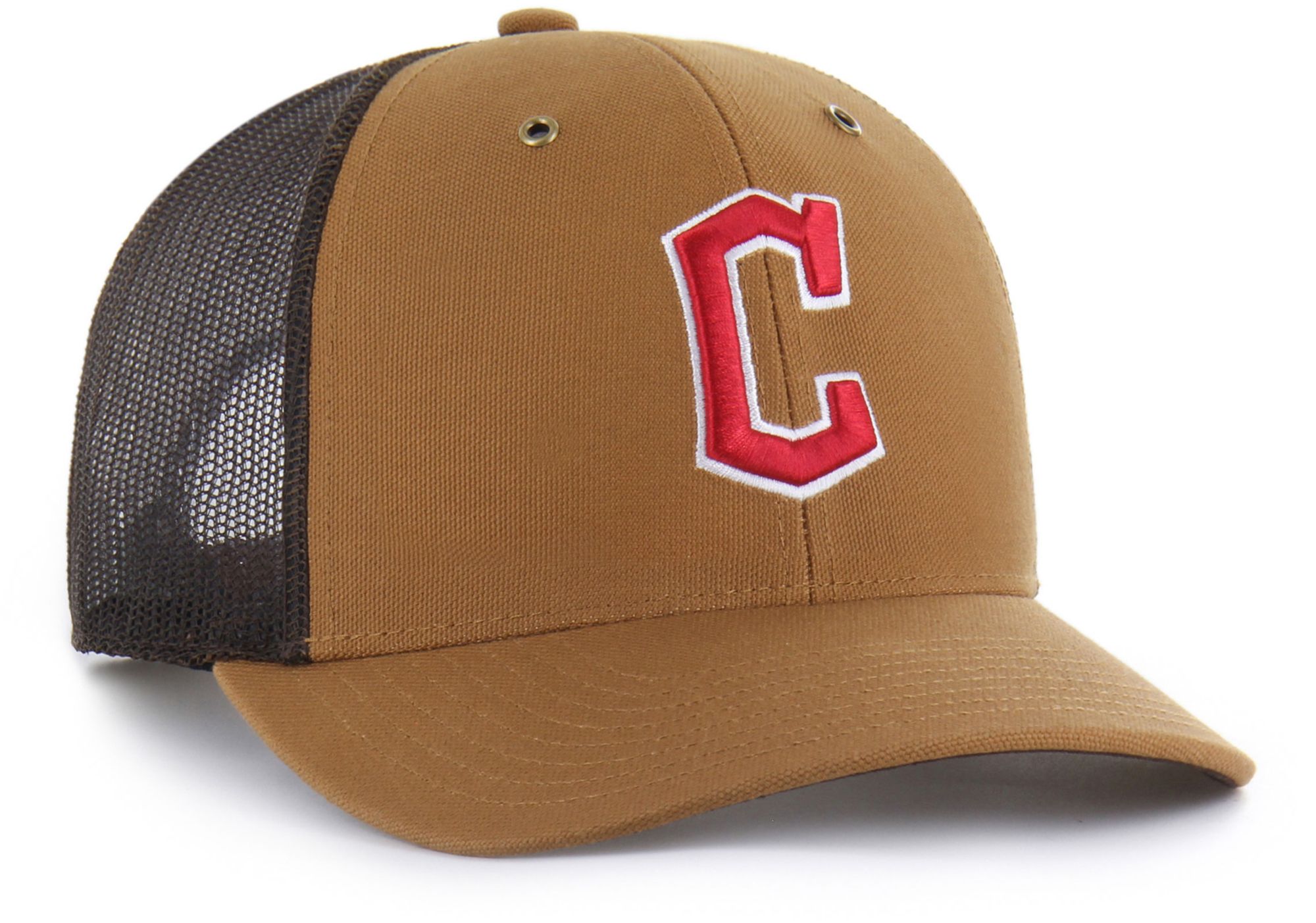 Carhartt x '47 Adult Cleveland Guardians Brown Adjustable Trucker Hat product image