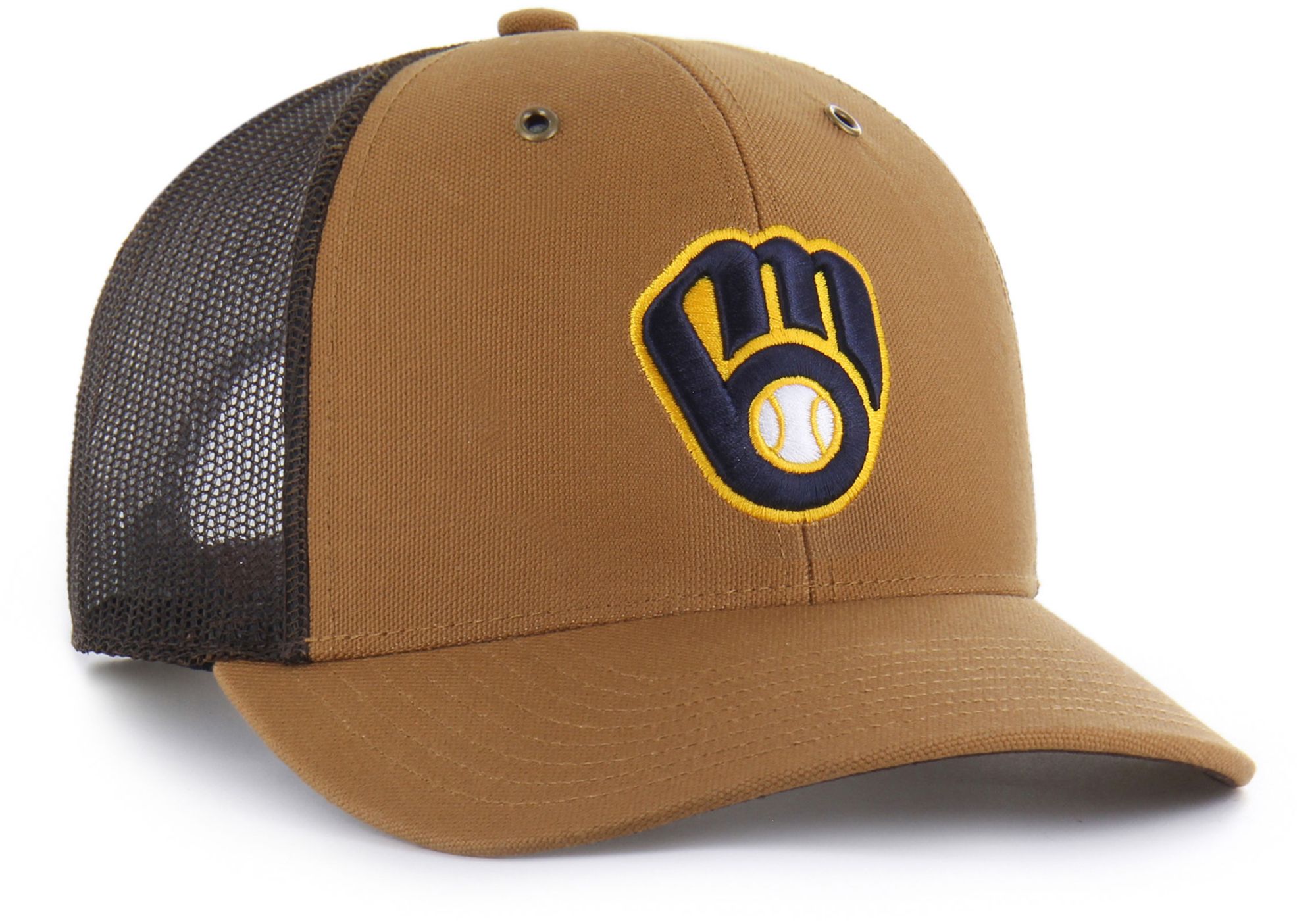 Carhartt x '47 Adult Milwaukee Brewers Brown Adjustable Trucker Hat product image