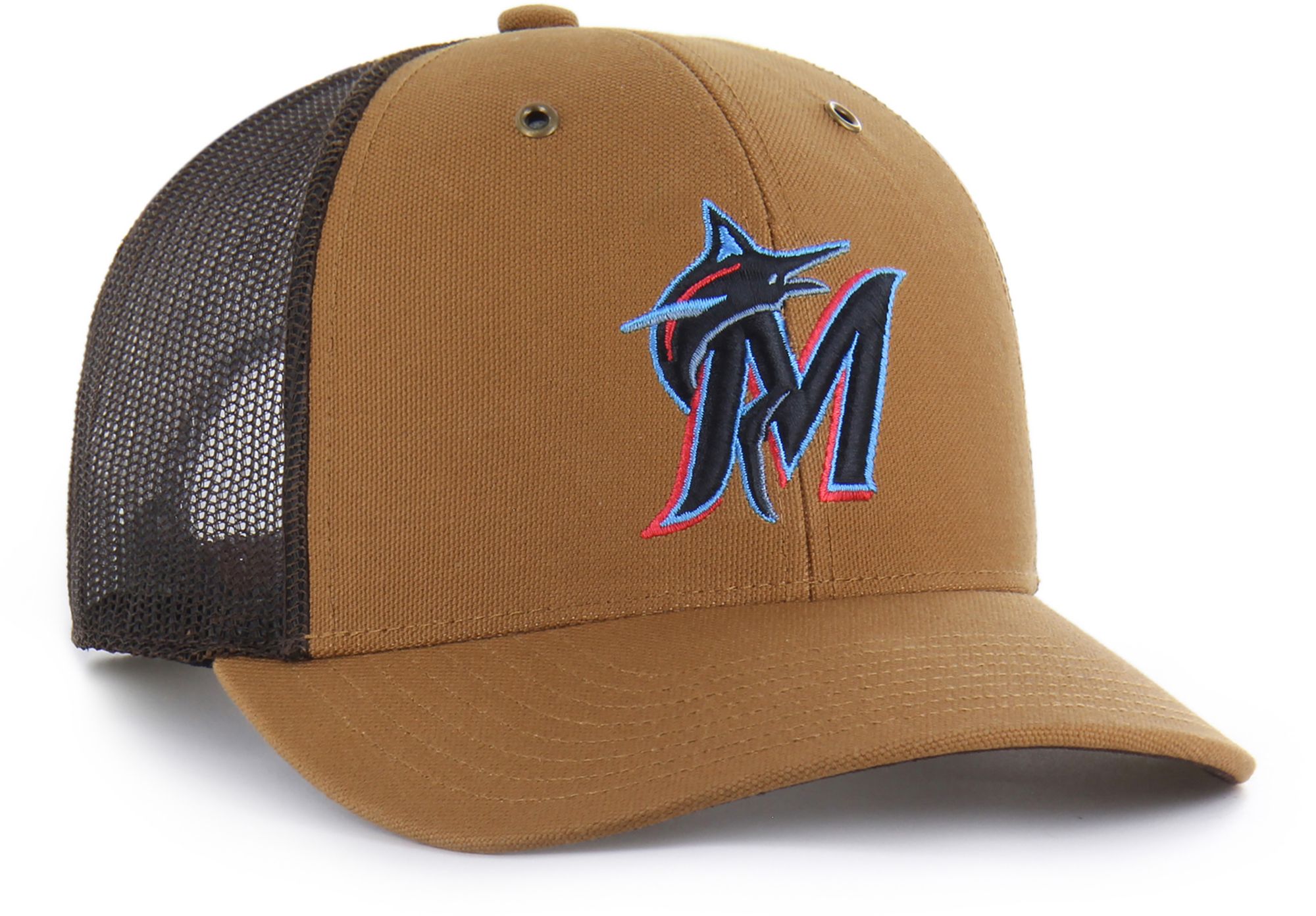 Carhartt x '47 Adult Miami Marlins Brown Adjustable Trucker Hat product image