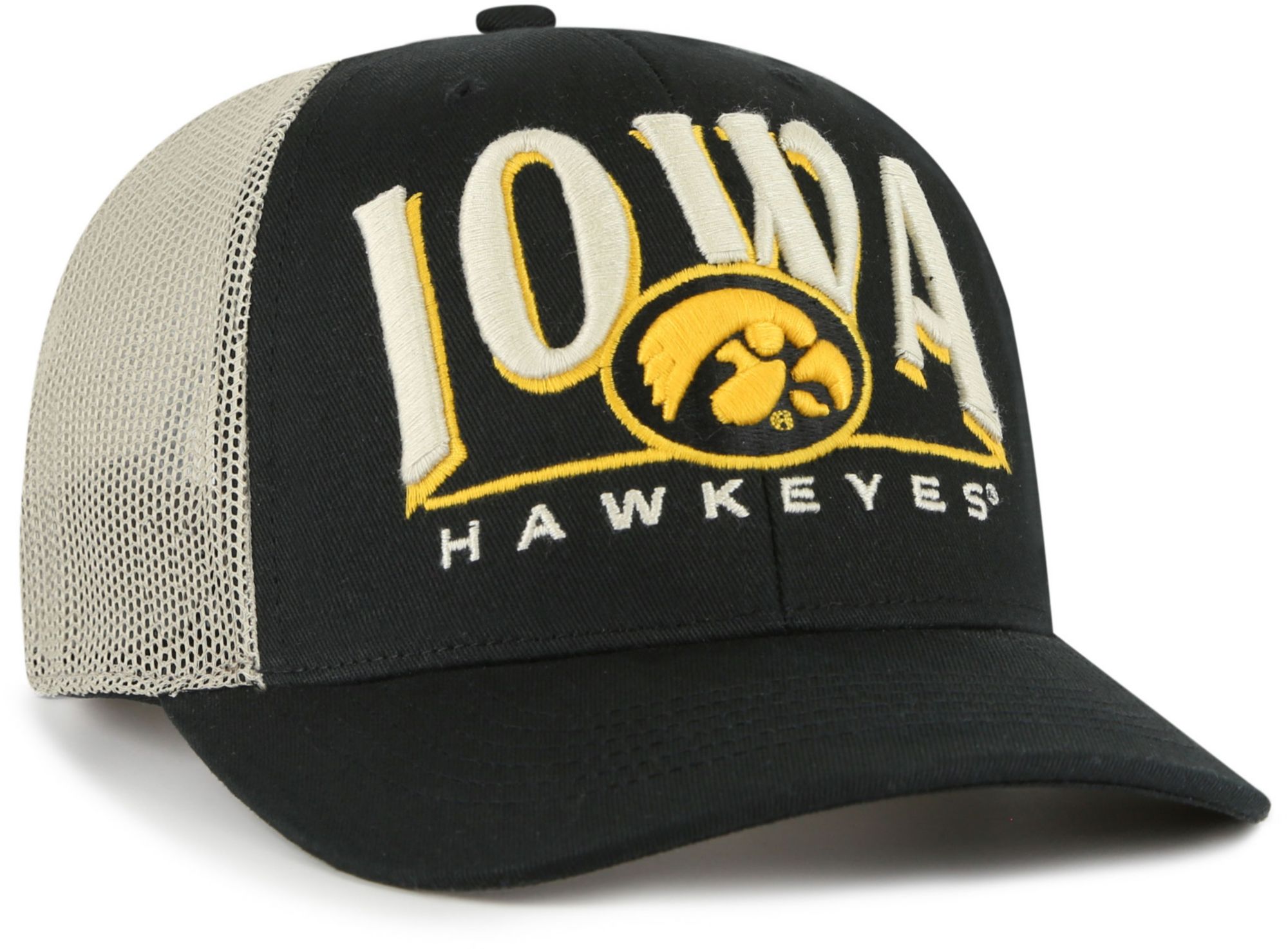 '47 Adult Iowa Hawkeyes Black Arid Adjustable Trucker Hat product image