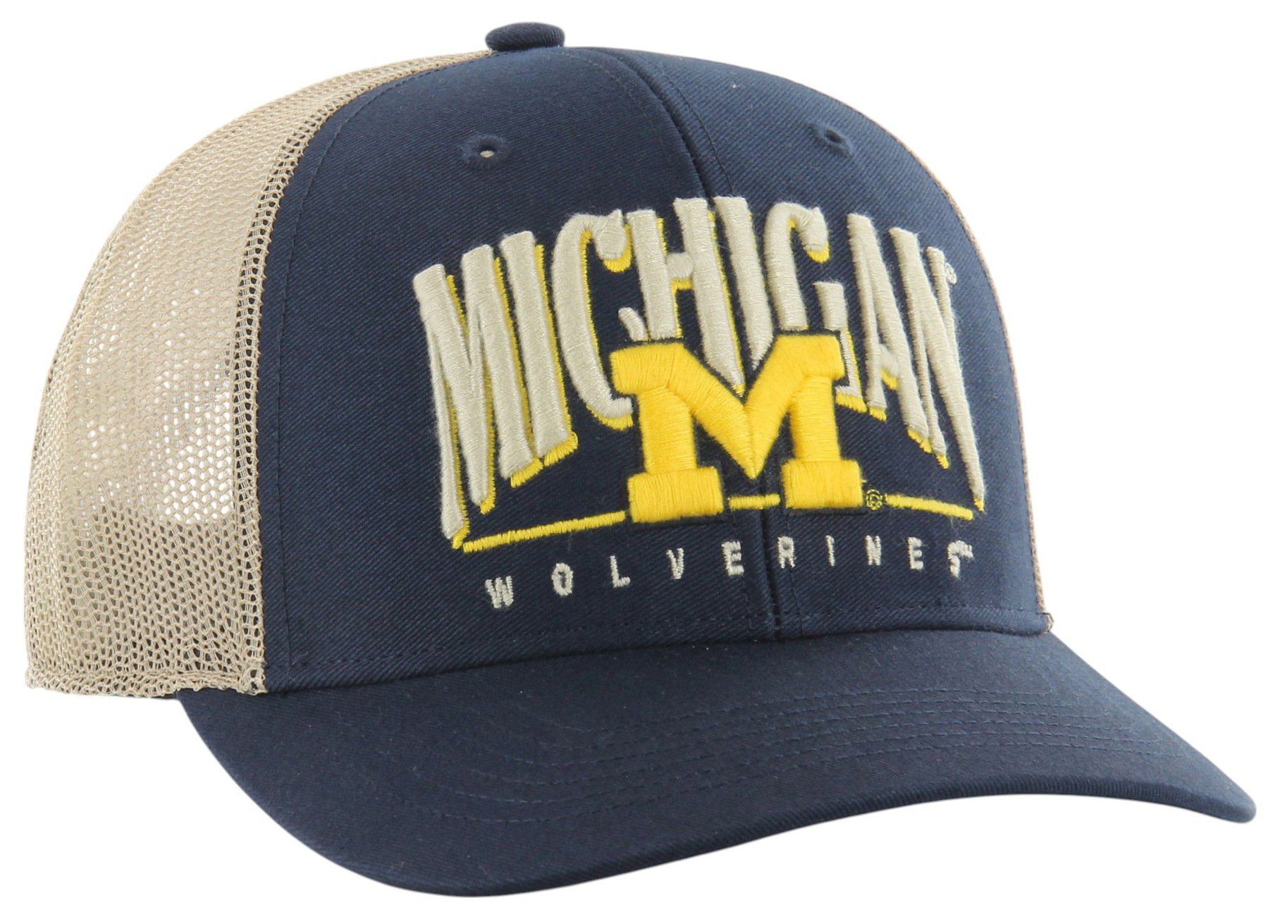 '47 Adult Michigan Wolverines Navy Arid Adjustable Trucker Hat product image