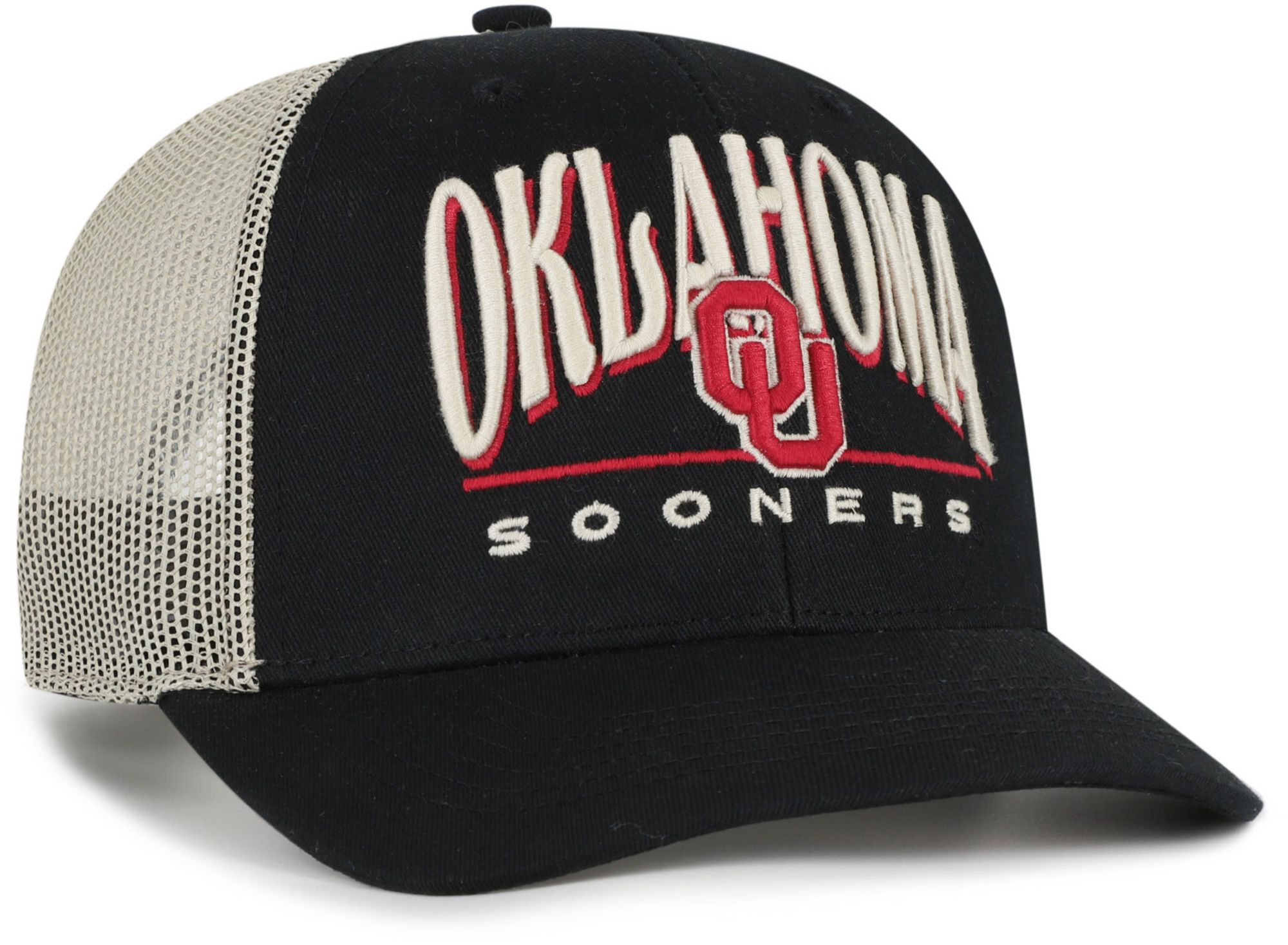 '47 Adult Oklahoma Sooners Black Arid Adjustable Trucker Hat product image