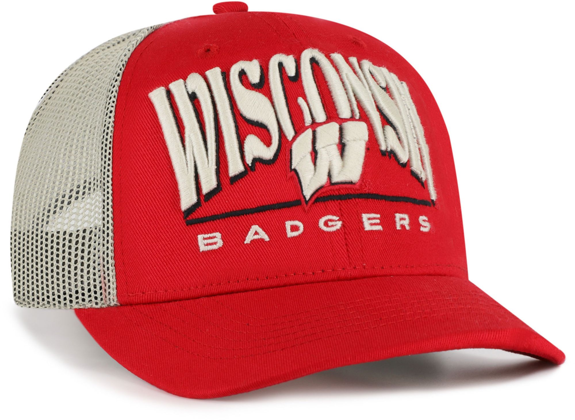 '47 Adult Wisconsin Badgers Red Arid Adjustable Trucker Hat product image