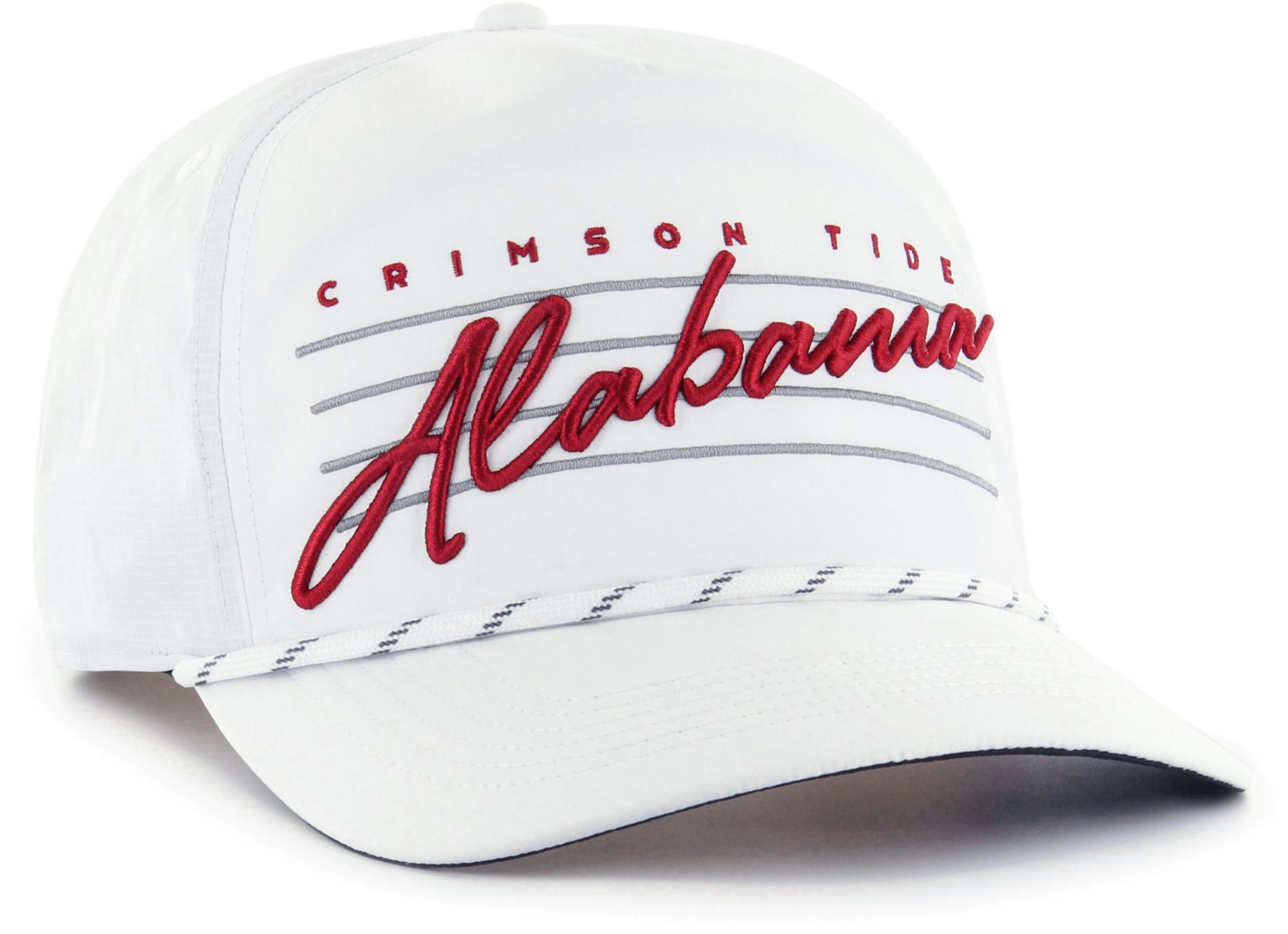 ‘47 Men's Alabama Crimson Tide White Downburst Hitch Rope Adjustable Hat product image