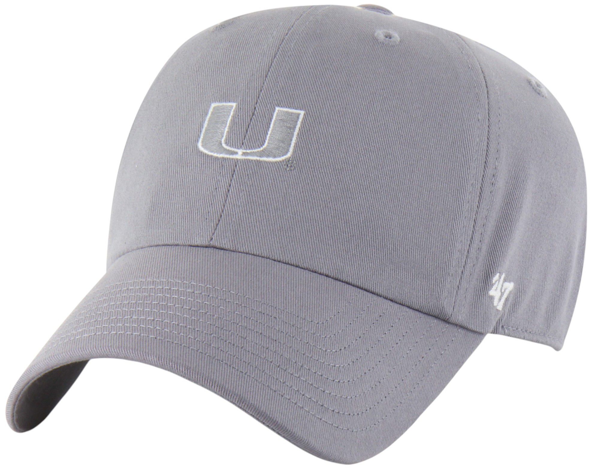 '47 Adult Miami Hurricanes Wolf Grey Foundational Clean Up Adjustable Hat product image