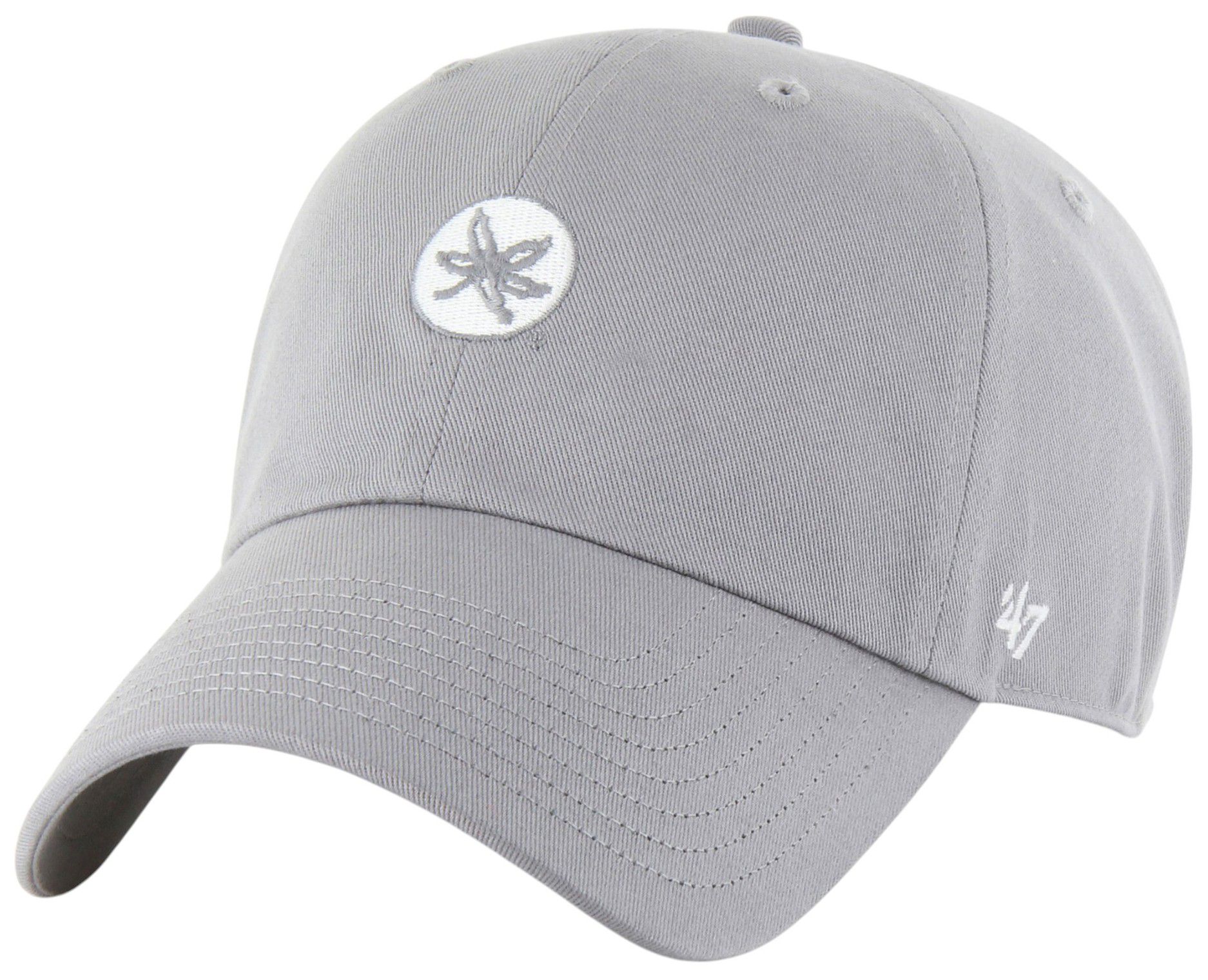 '47 Adult Ohio State Buckeyes Wolf Grey Foundational Clean Up Adjustable Hat product image