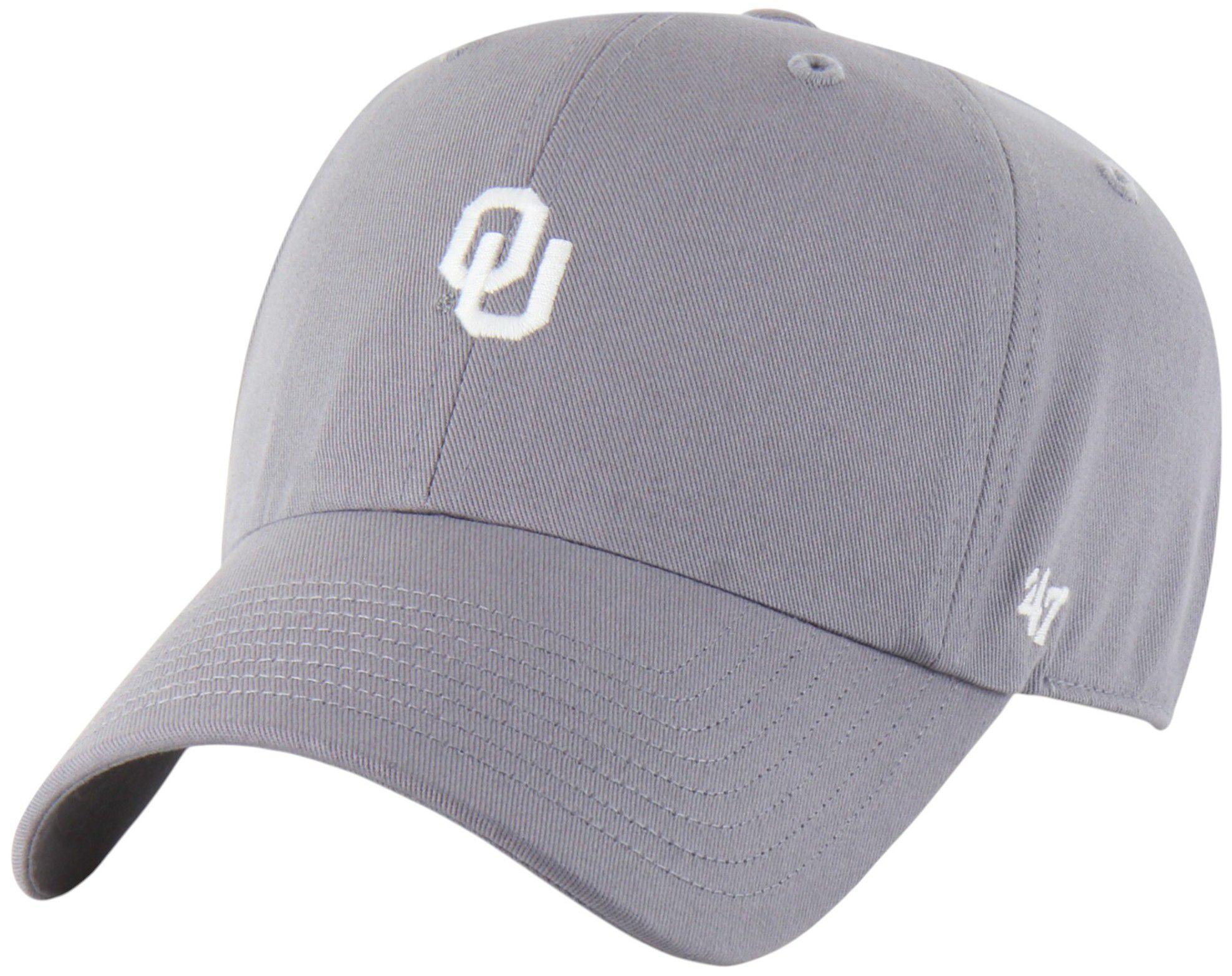 '47 Adult Oklahoma Sooners Wolf Grey Foundational Clean Up Adjustable Hat product image