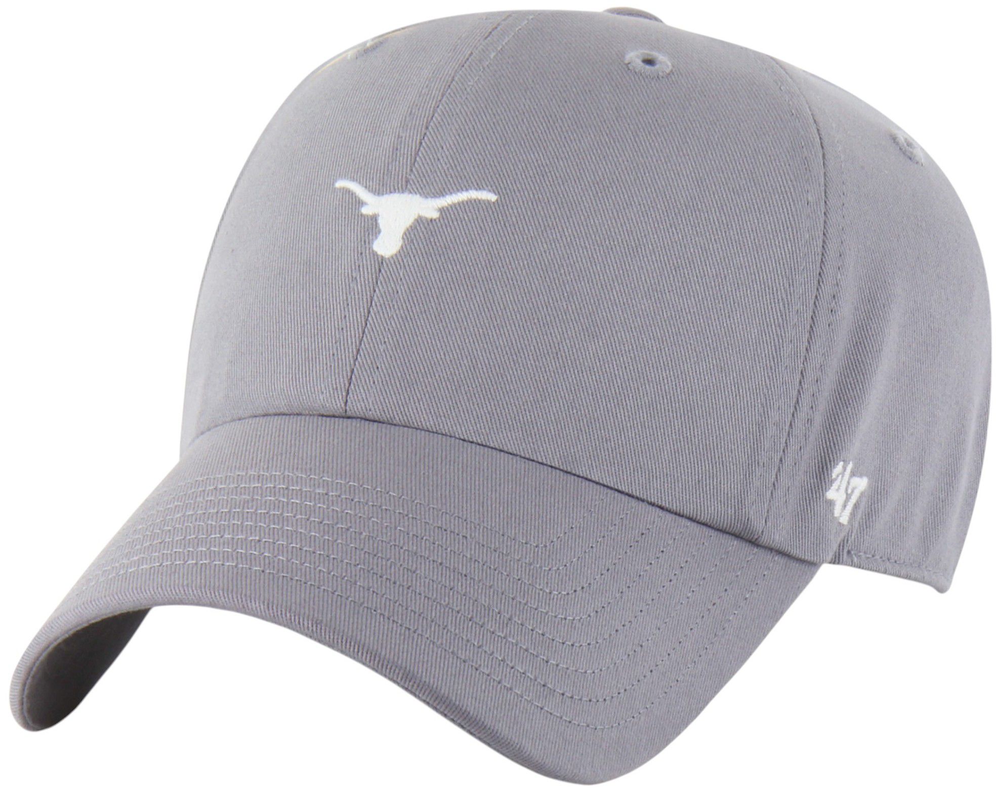 '47 Adult Texas Longhorns Wolf Grey Foundational Clean Up Adjustable Hat product image