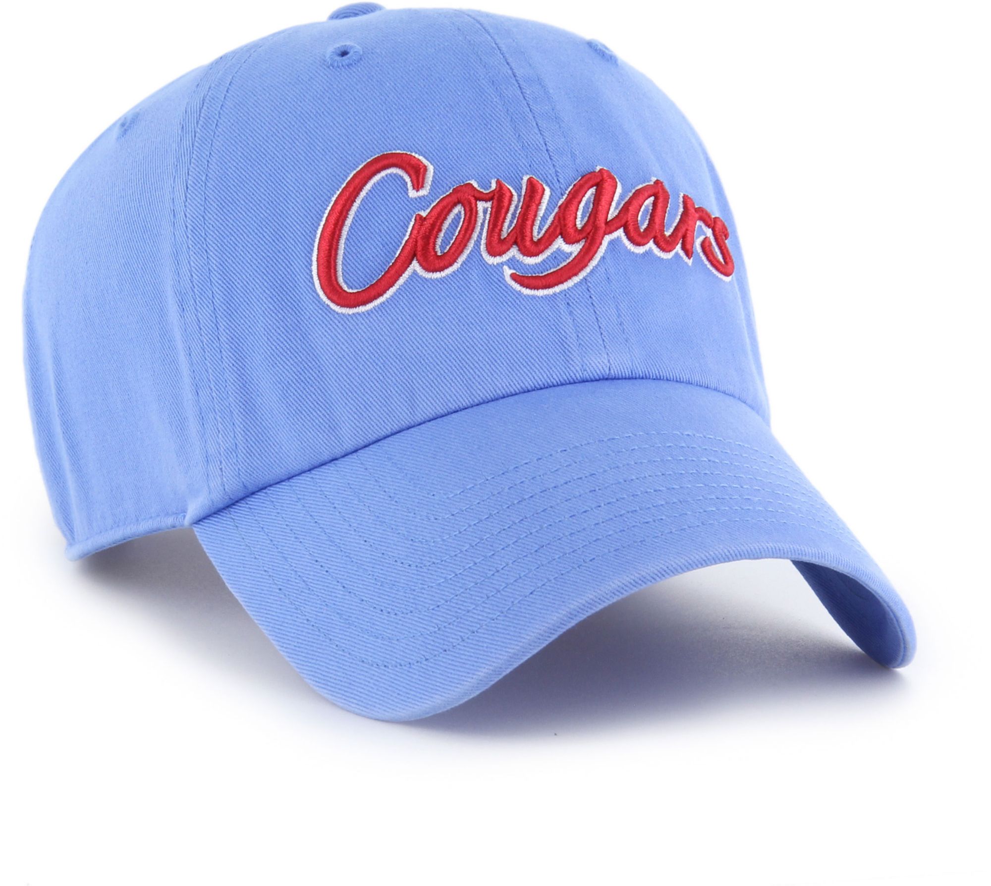 '47 Adult Houston Cougars Valor Houston Blue Overhand Hitch Adjustable Hat product image
