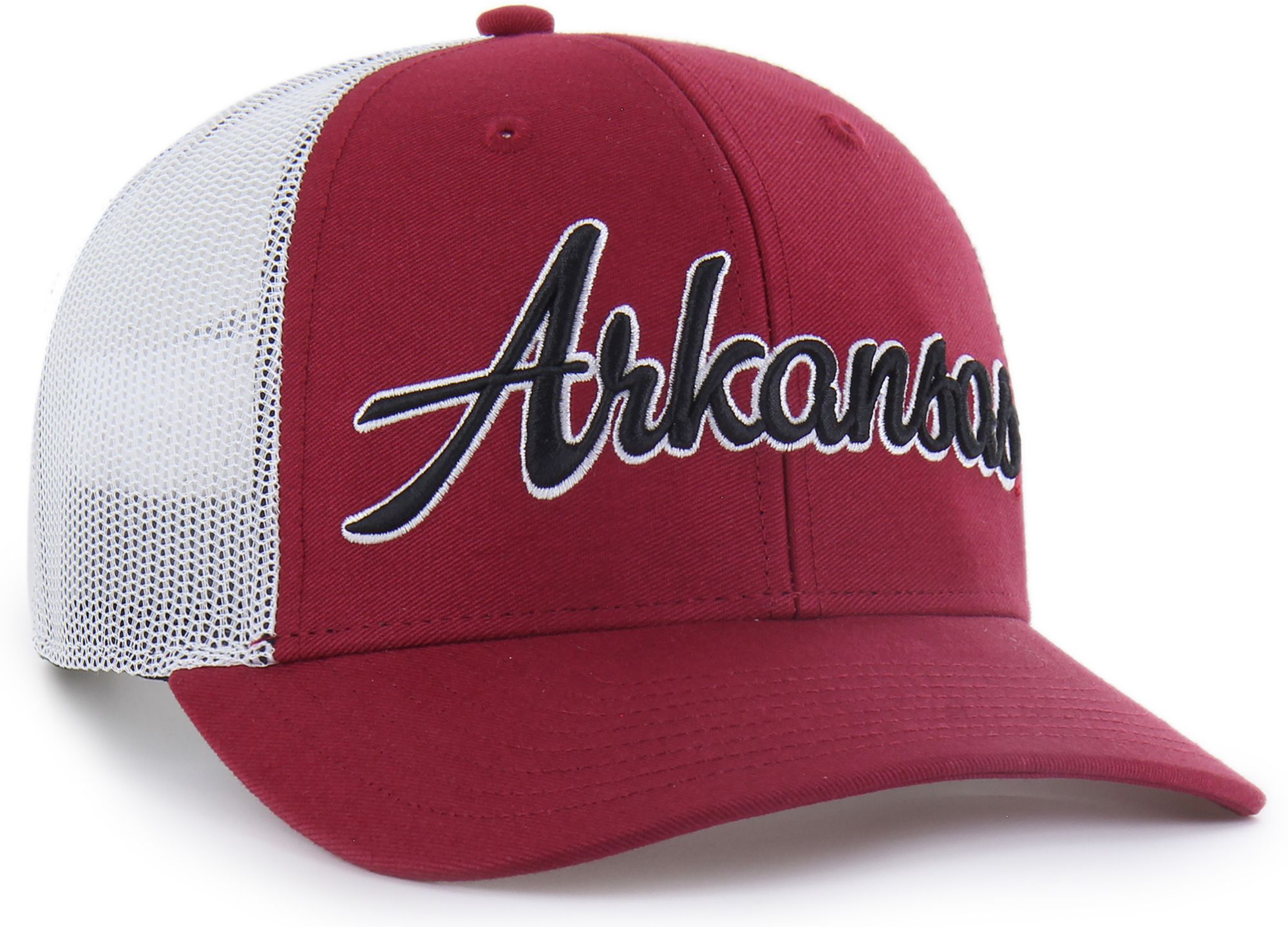 '47 Adult Arkansas Razorbacks Dark Red Overhand Adjustable Trucker Hat product image