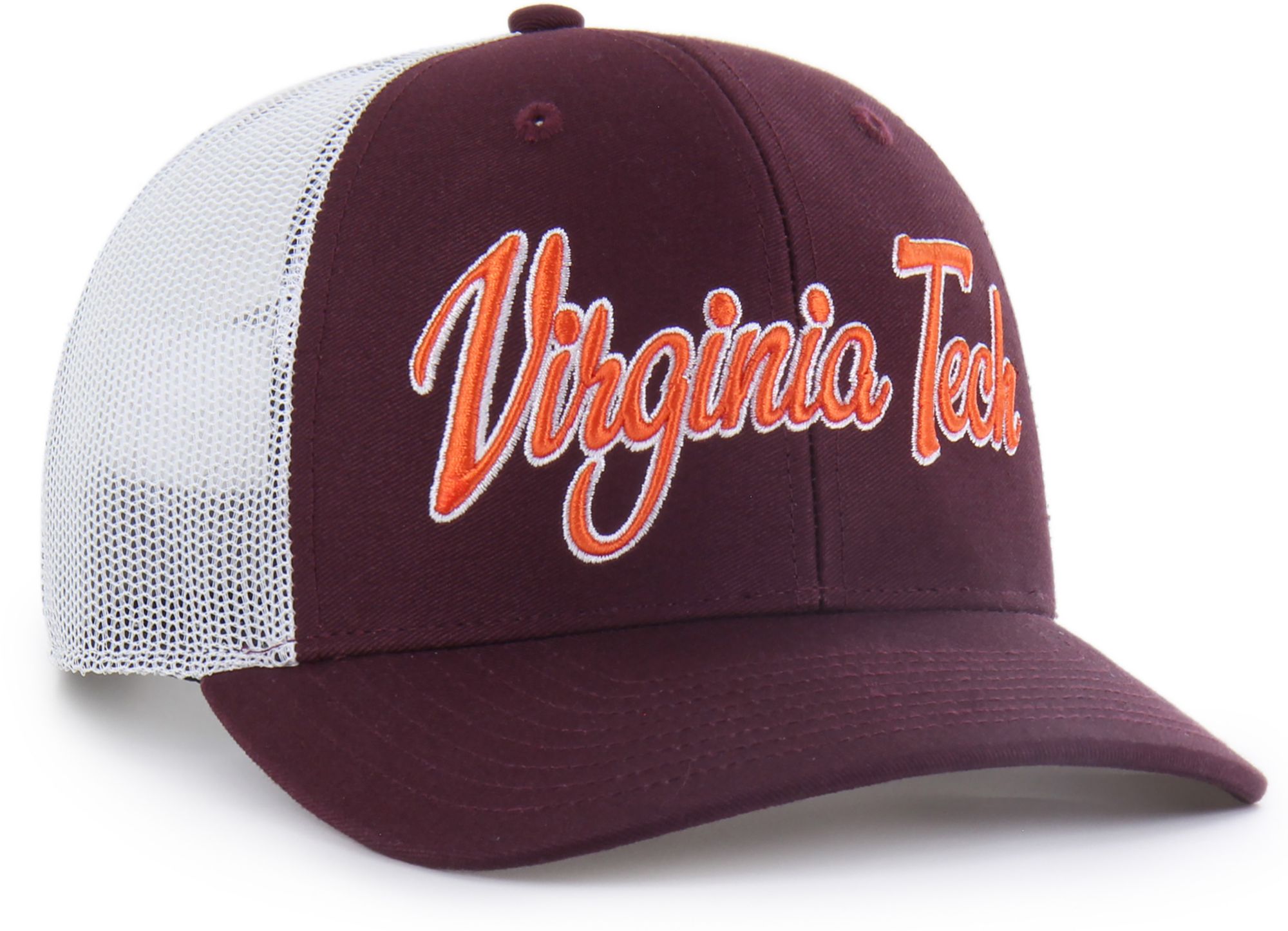 '47 Adult Virginia Tech Hokies Dark Maroon Overhand Adjustable Trucker Hat product image