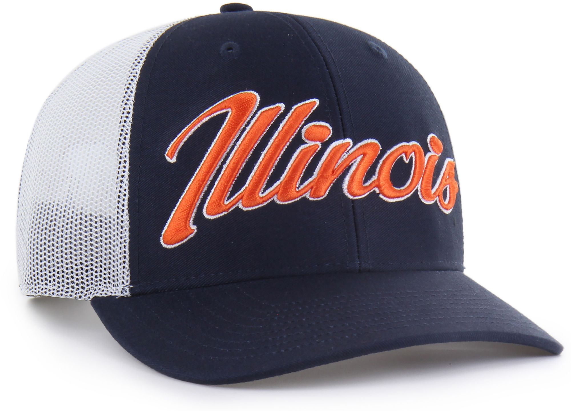 '47 Adult Illinois Fighting Illini Navy Overhand Adjustable Trucker Hat product image