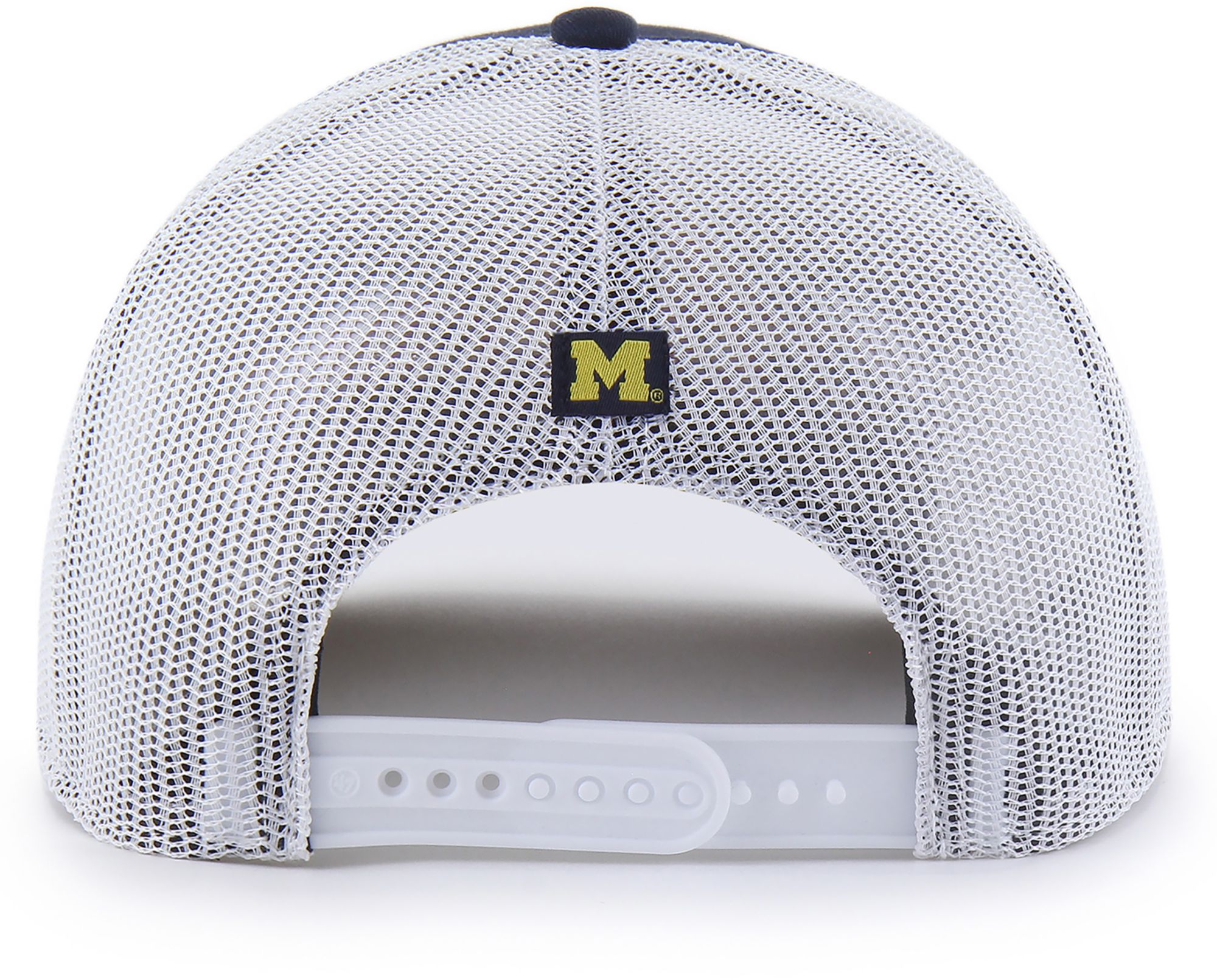 '47 Adult Michigan Wolverines Navy Overhand Adjustable Trucker Hat product image