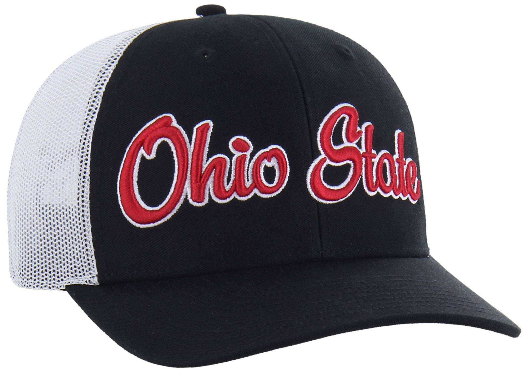 '47 Adult Ohio State Buckeyes Black Overhand Adjustable Trucker Hat product image