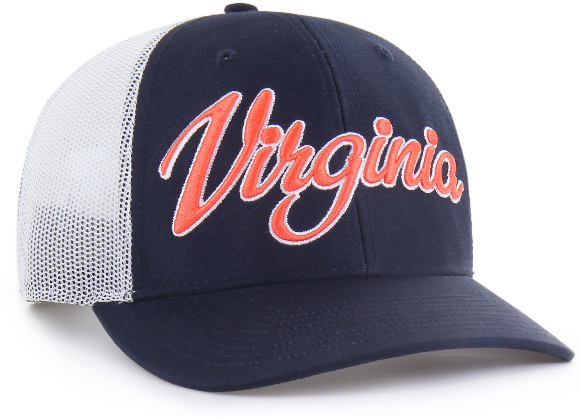 '47 Adult Virginia Cavaliers Navy Overhand Adjustable Trucker Hat product image
