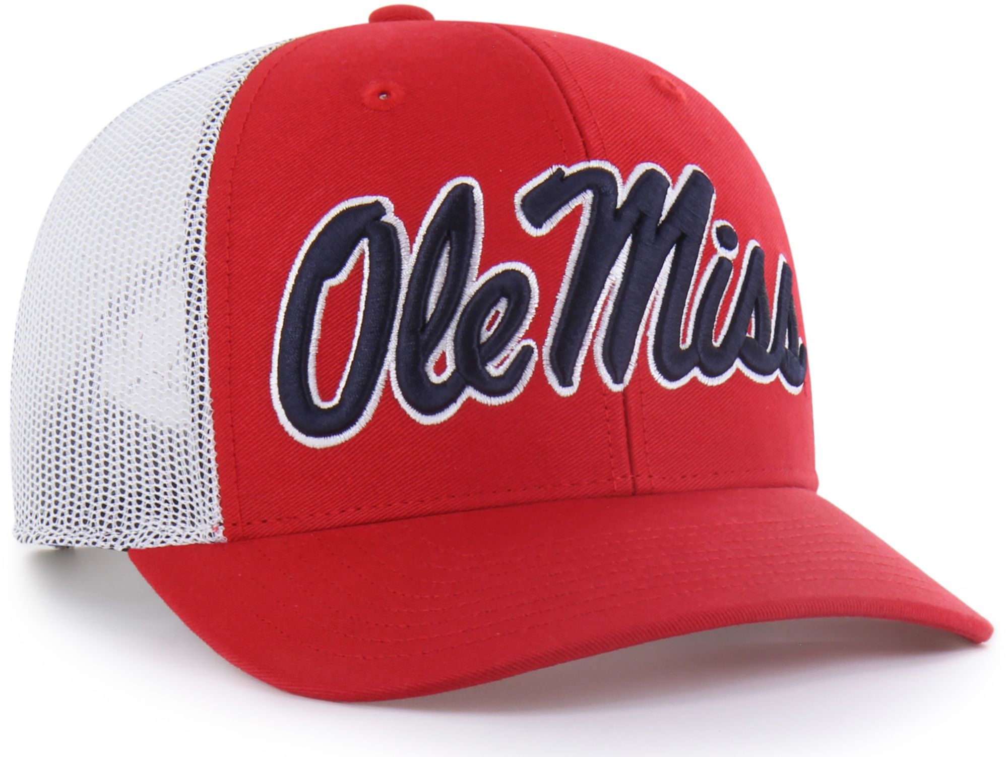 '47 Adult Ole Miss Rebels Red Overhand Adjustable Trucker Hat product image