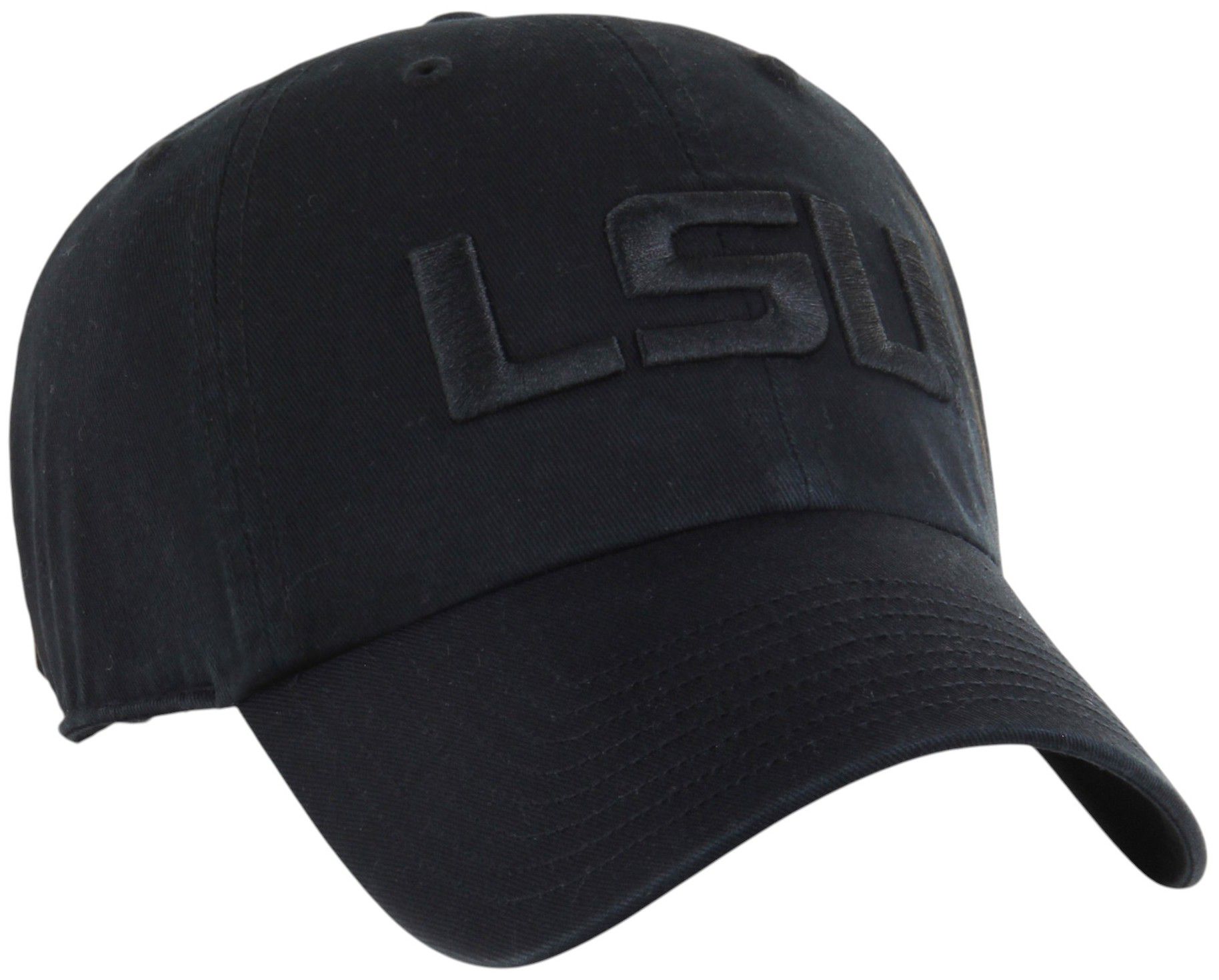 '47 Adult LSU Tigers Black 2-Tone Foundational Clean Up Adjustable Hat product image