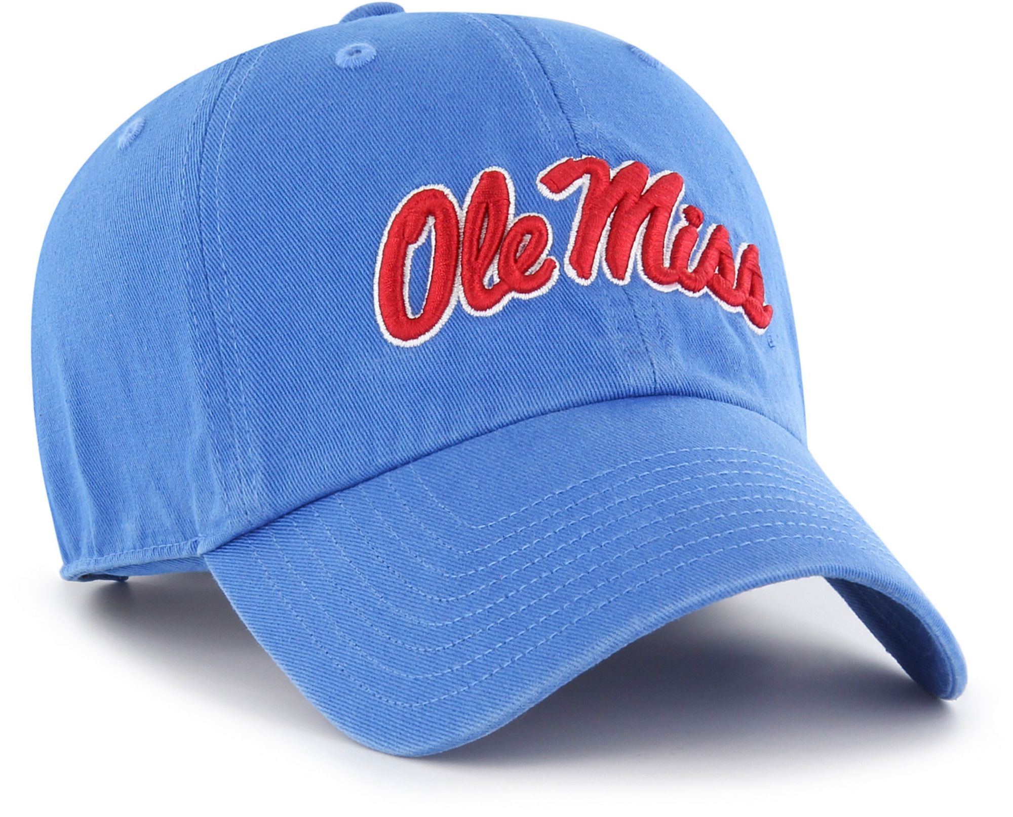 ‘47 Men's Ole Miss Rebels Light Blue Clean Up Adjustable Hat