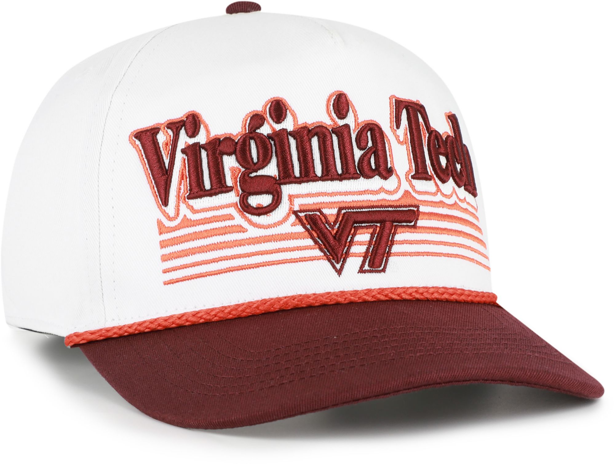 '47 Adult Virginia Tech Hokies White Script Fade Hitch Adjustable Hat product image
