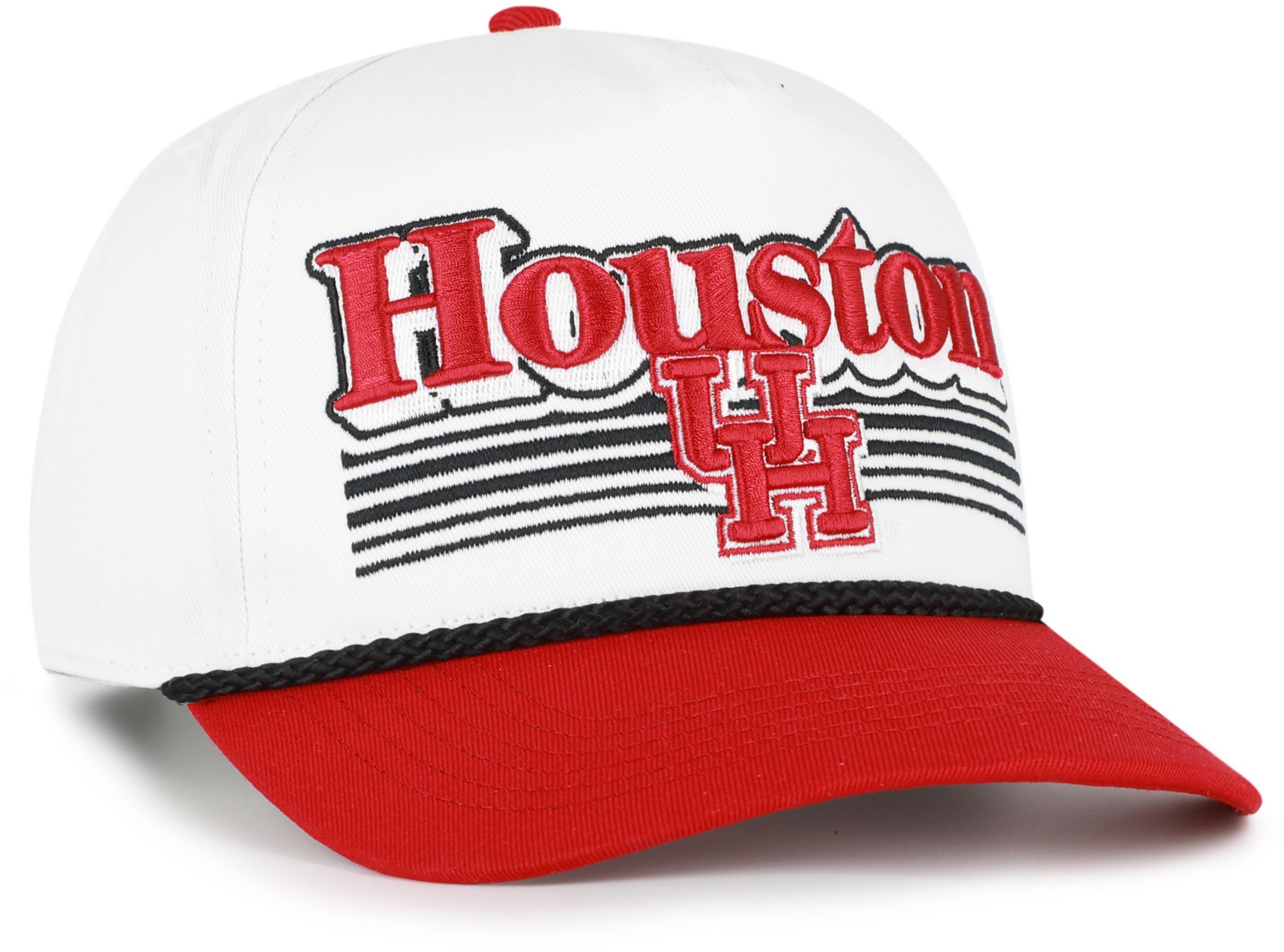 '47 Adult Houston Cougars White Script Fade Hitch Adjustable Hat product image