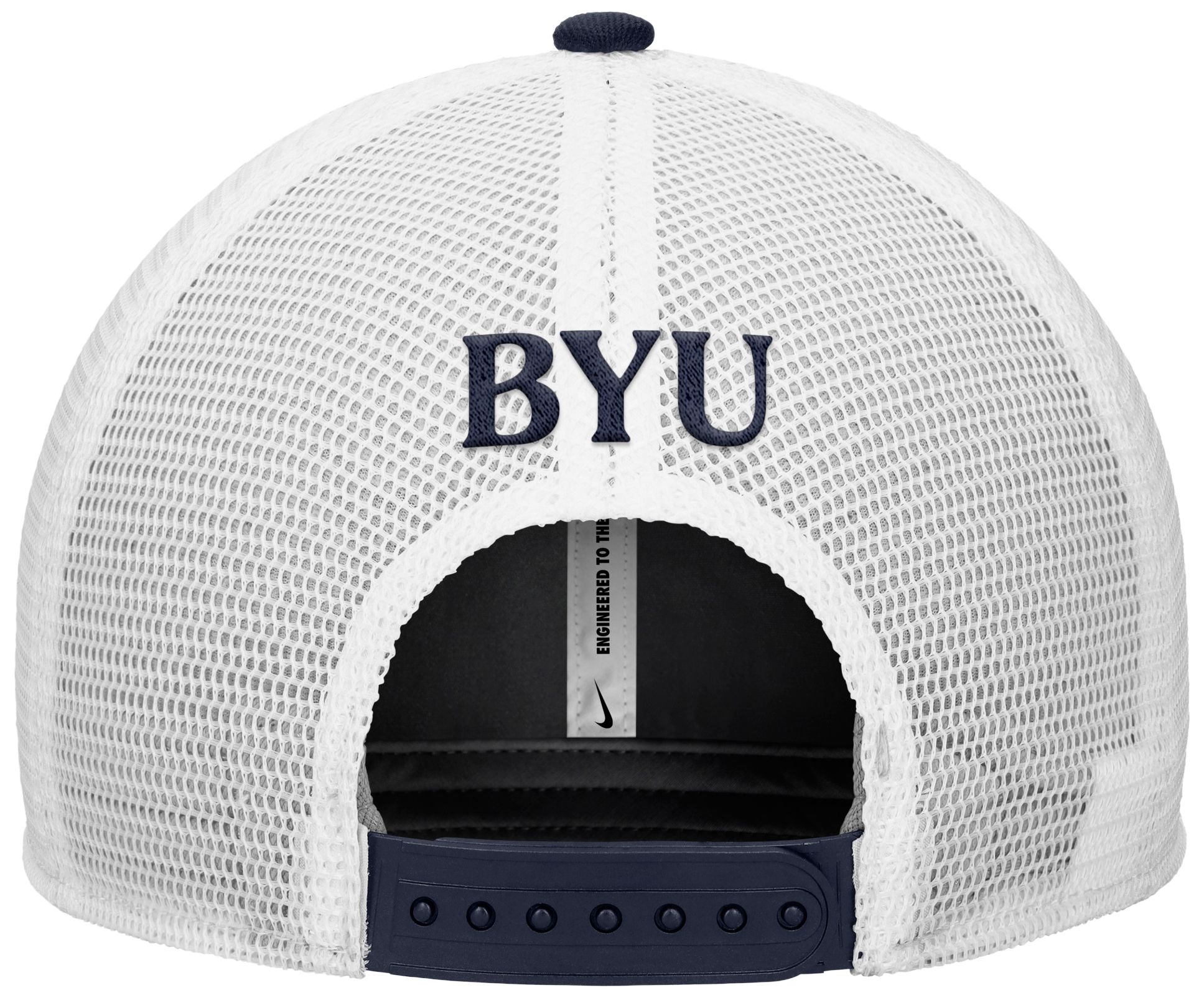 Nike Adult BYU Cougars Navy Rise Logo Swoosh Trucker Hat product image