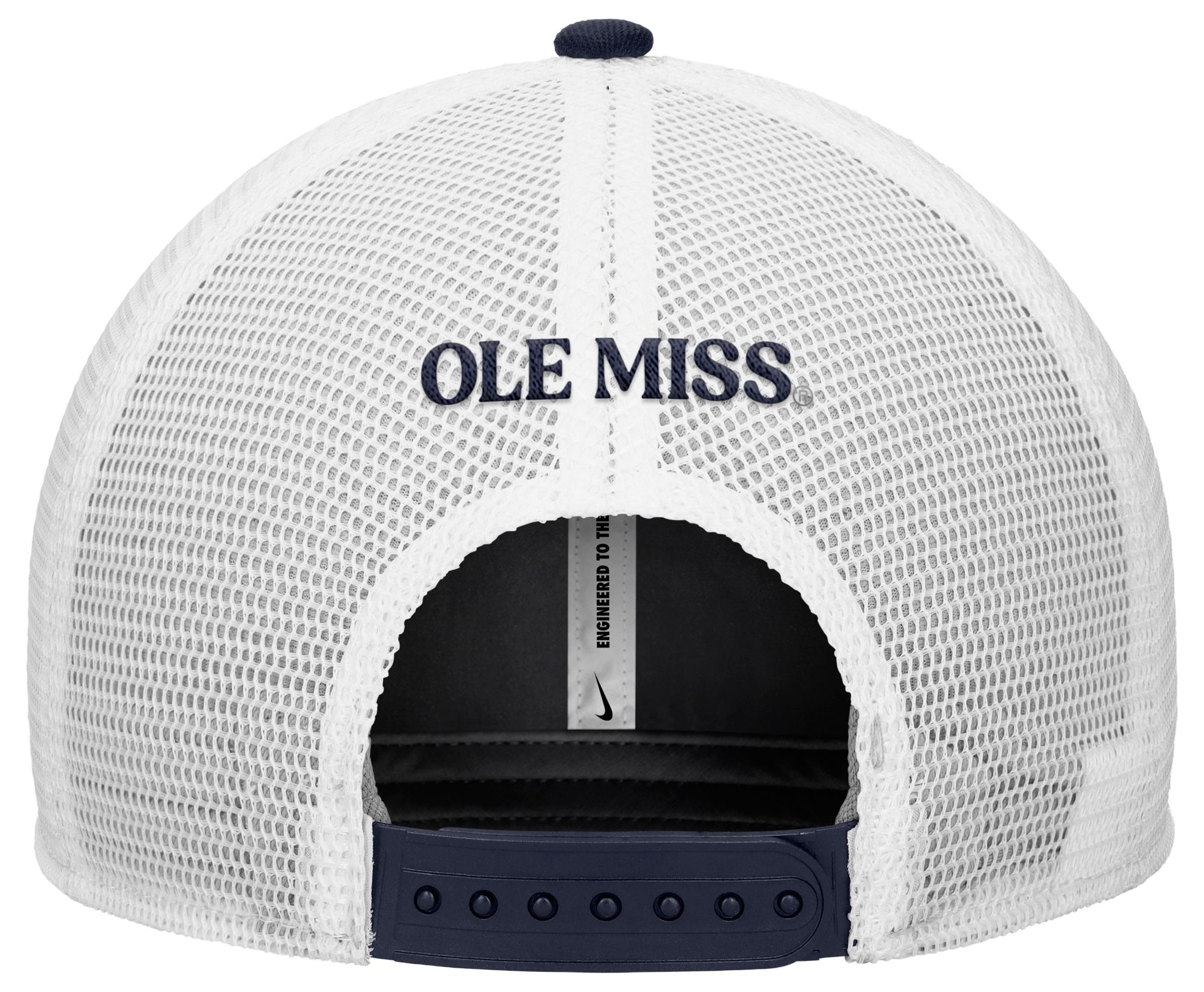 Nike Adult Ole Miss Rebels Navy Rise Logo Swoosh Trucker Hat product image
