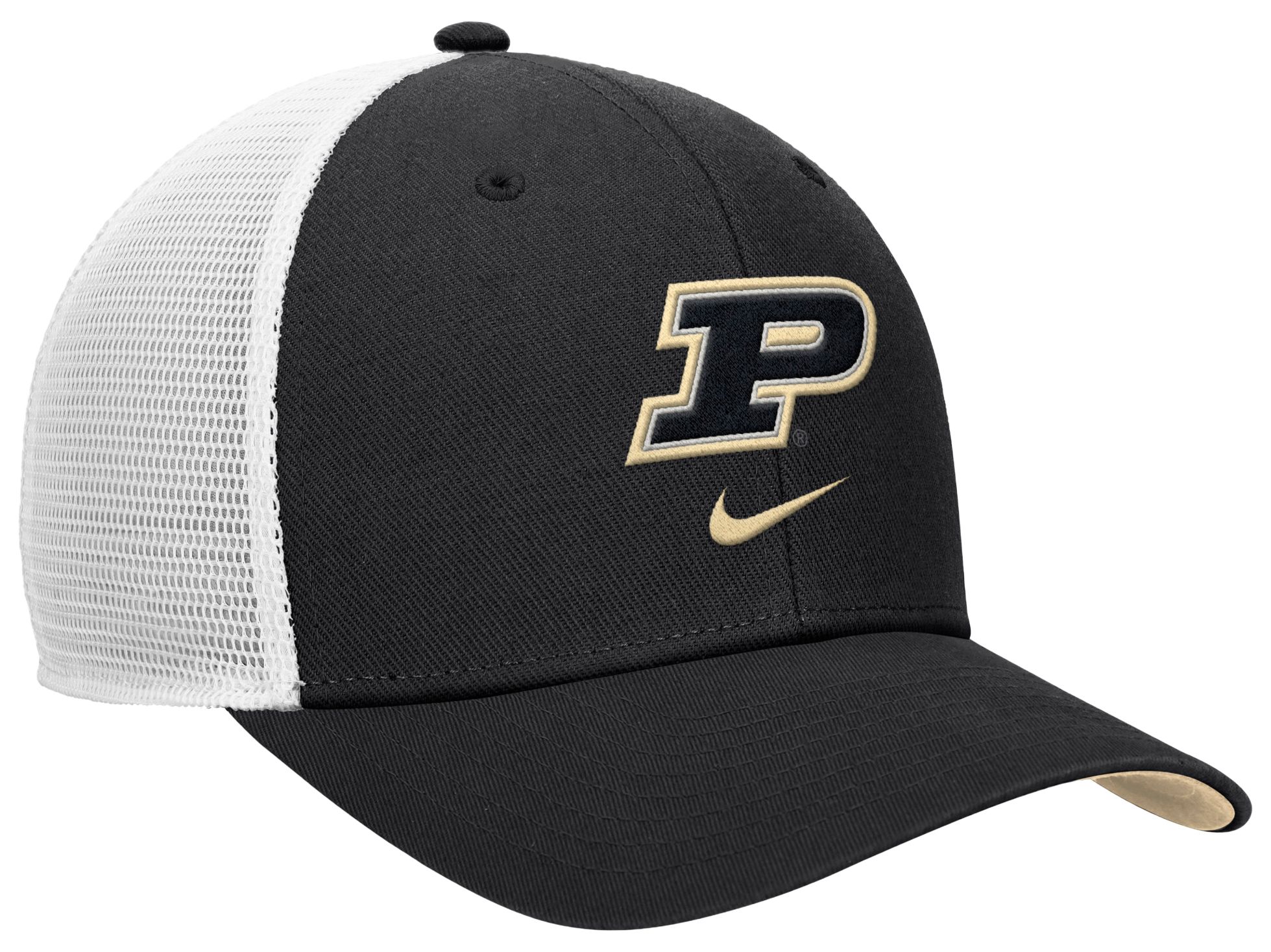 Nike Adult Purdue Boilermakers Black Rise Logo Swoosh Trucker Hat product image